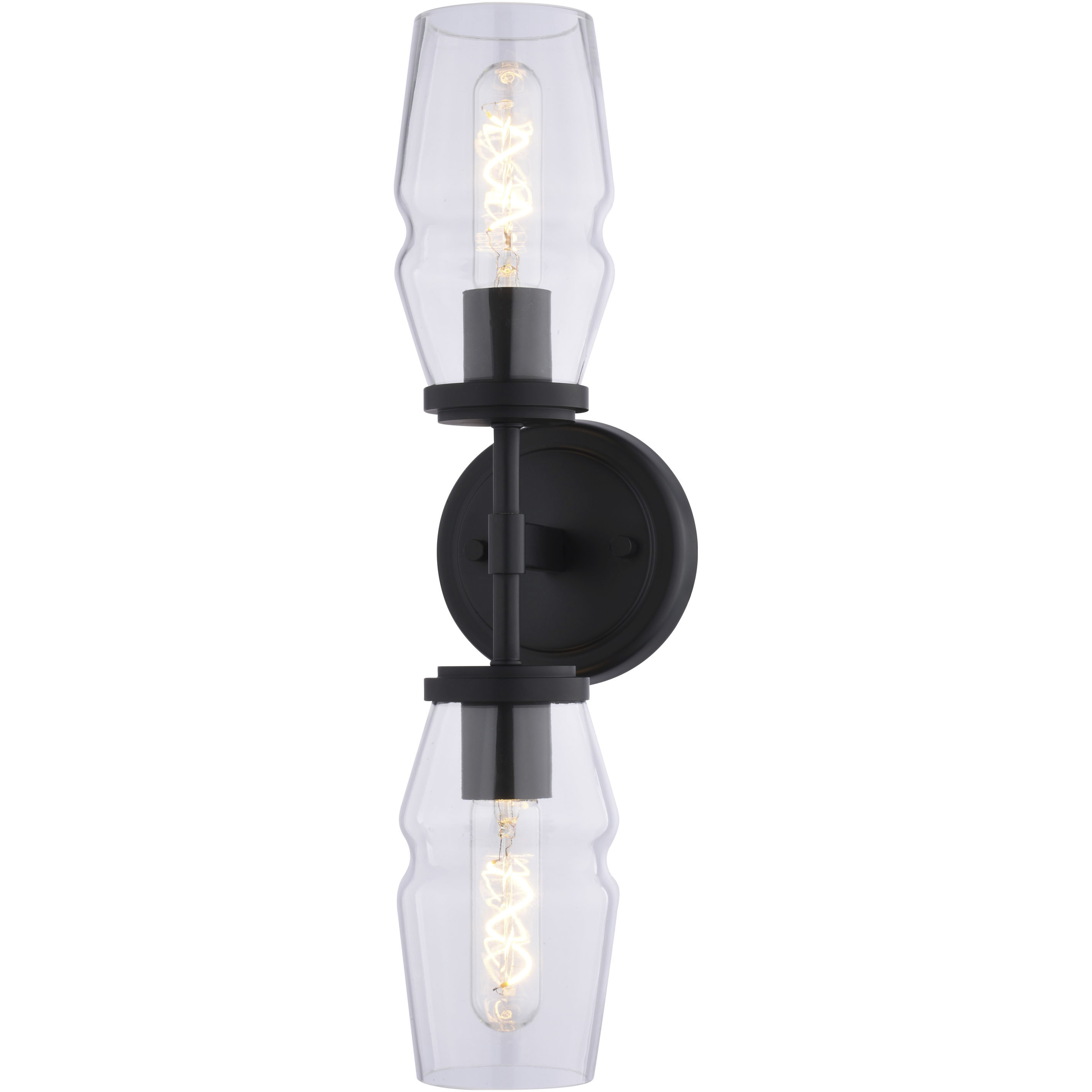 Warren 2 Light 4.75 inch Matte Black Wall Light