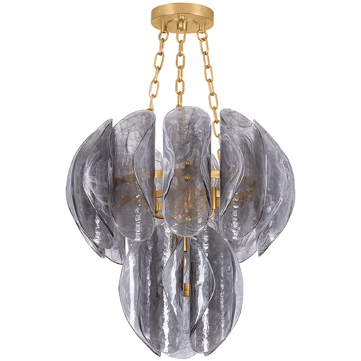 Anatase 5 Light 24 inch Vintage Gold Leaf Chandelier Ceiling Light