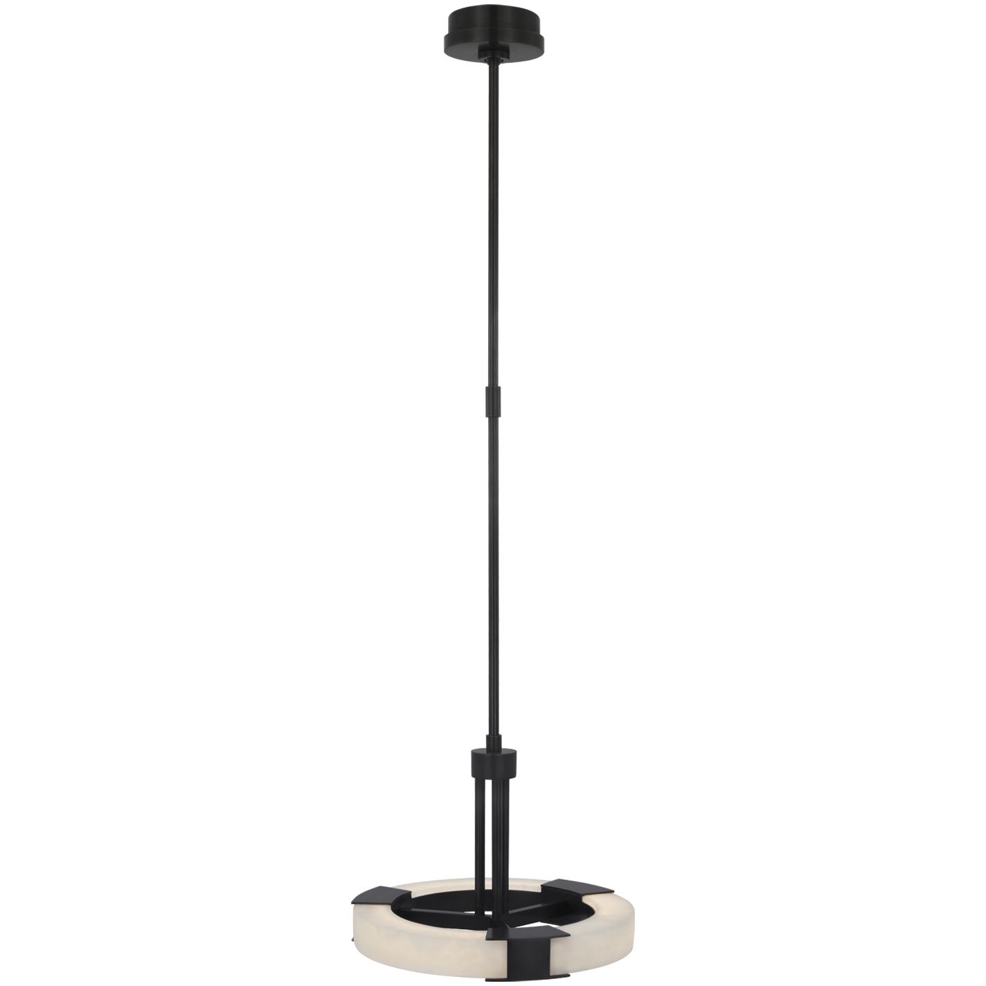 Kelly Wearstler Covet LED 13.75 inch Bronze and Alabaster Ring Pendant Ceiling Light, Small