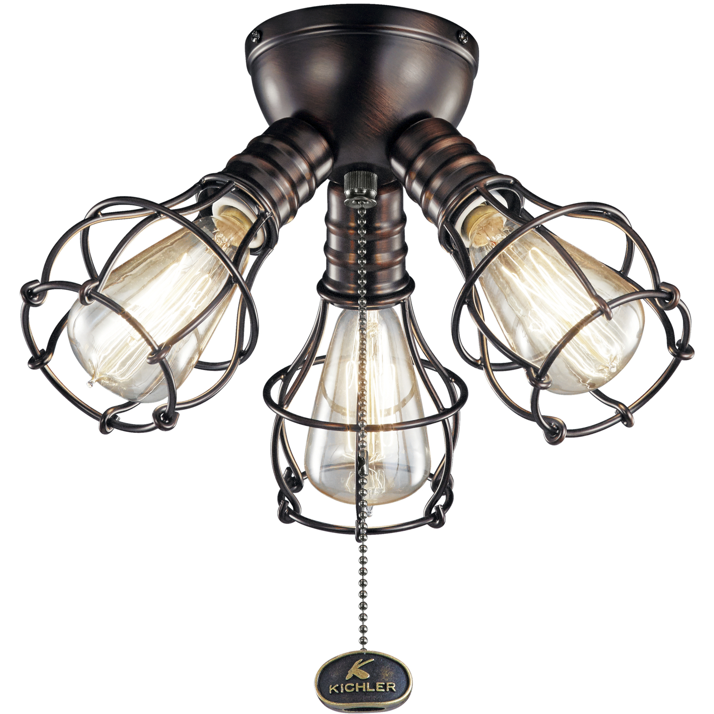 Accessory LED LED Integrated Oil Brushed Bronze Fan Light Kits