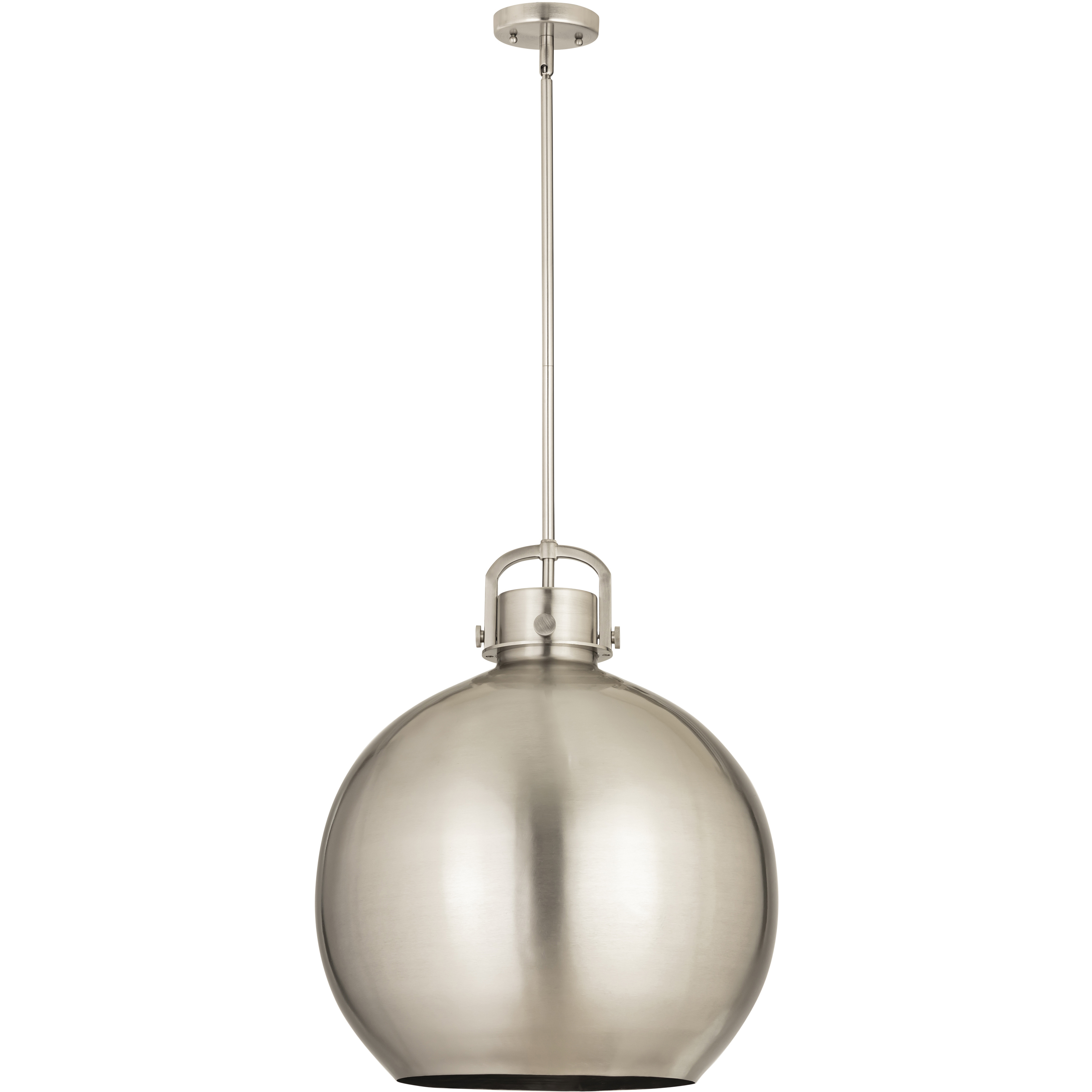 Newton Sphere 1 Light 18 inch Satin Nickel Pendant Ceiling Light