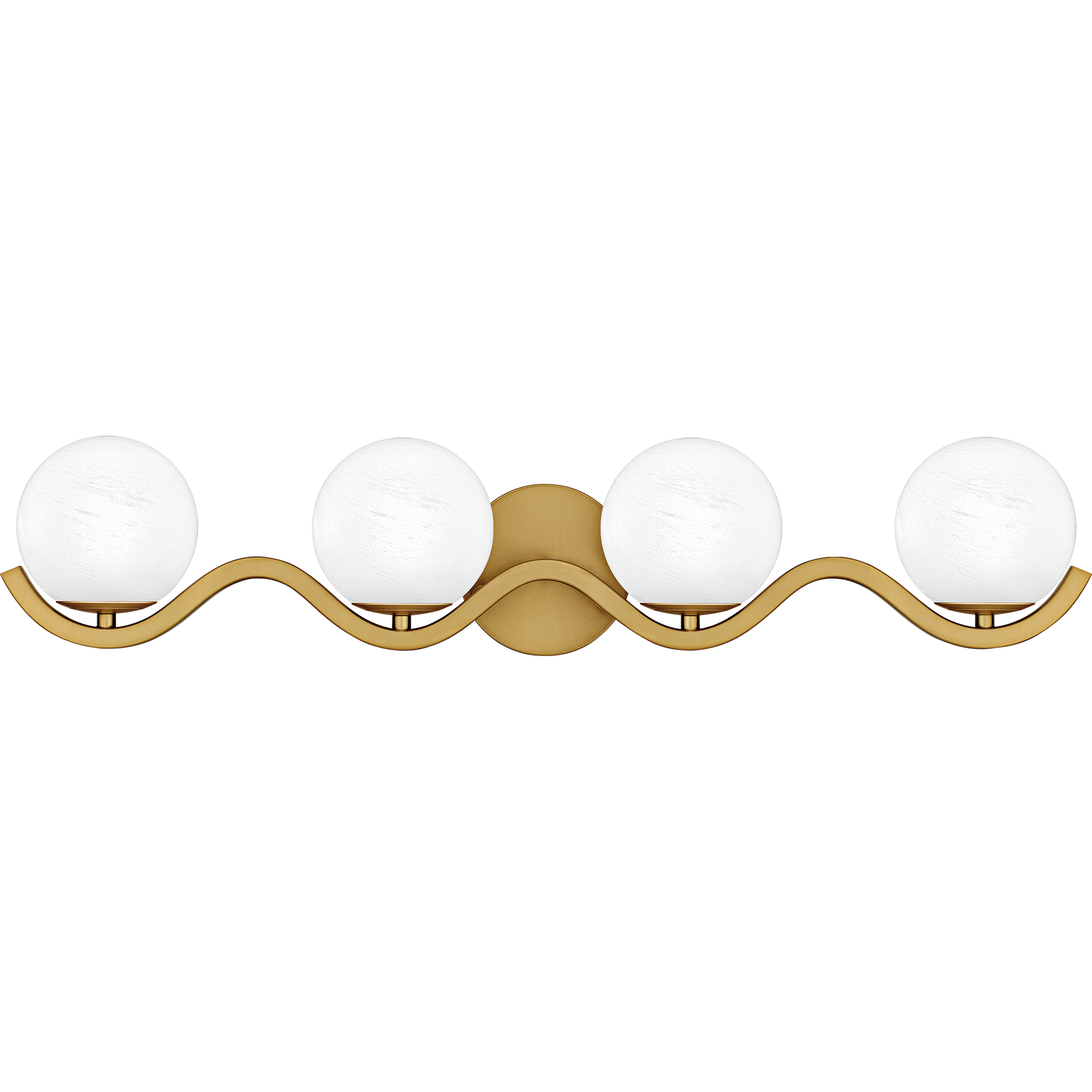 Spherical 4 Light 30.75 inch Aged Brass Bath Light Wall Light, Extra Large
