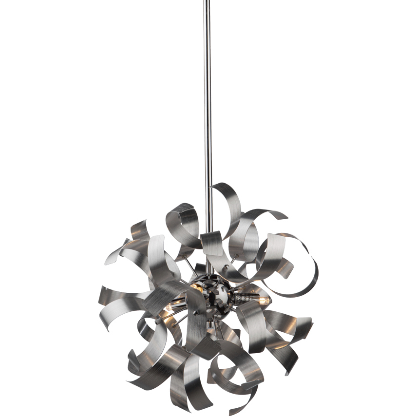 Artcraft AC606 Bel Air 3 Light 12.5 inch Brushed Nickel Pendant Ceiling