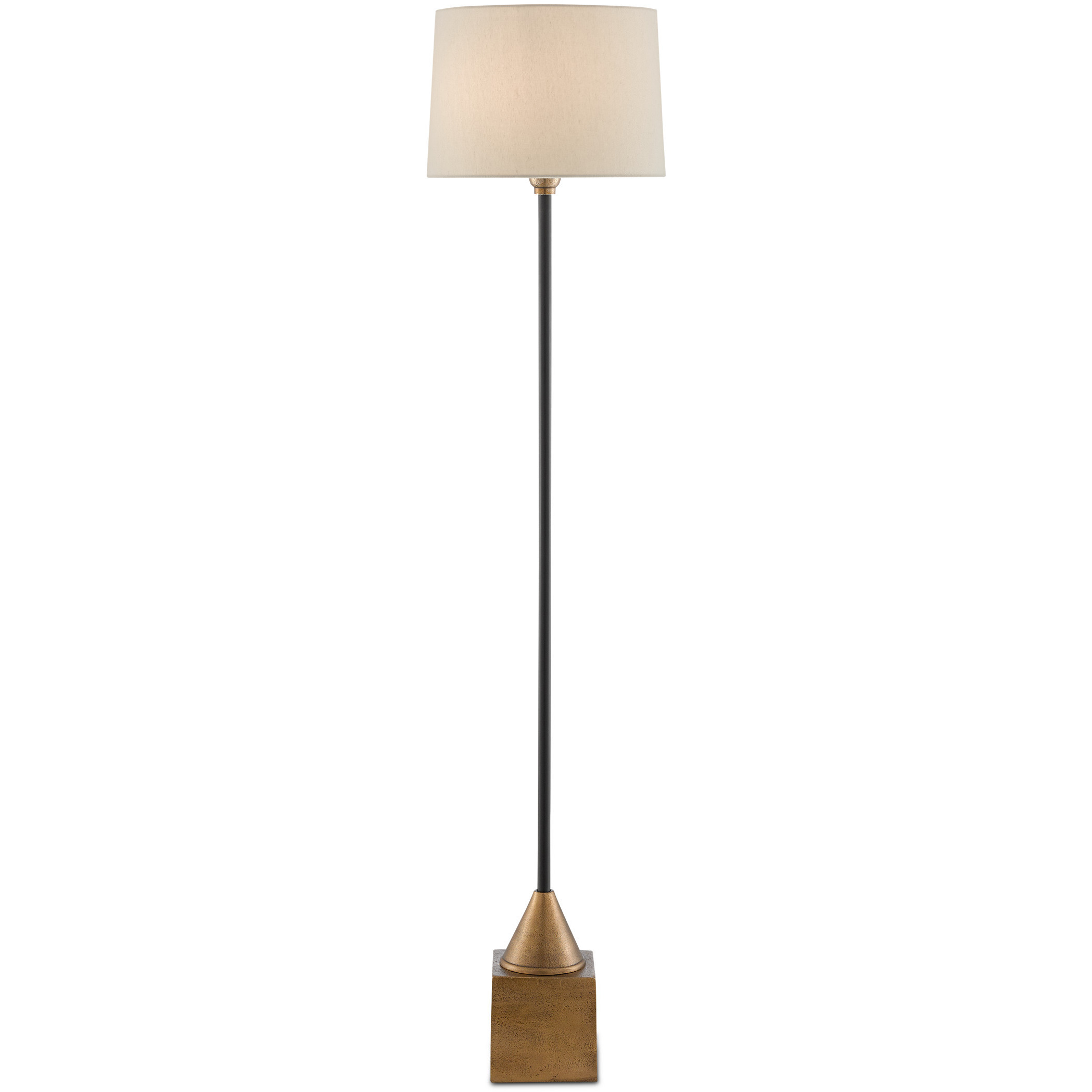 Keeler 58.75 inch 100 watt Antique Brass and Black Floor Lamp Portable Light