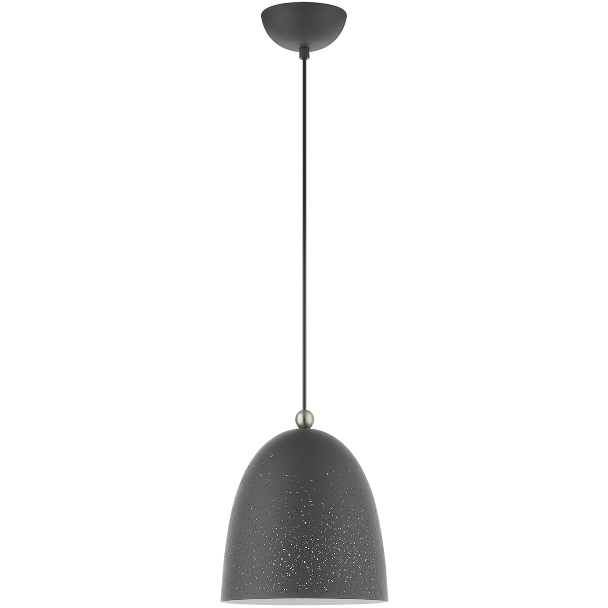 Arlington 1 Light 9.5 inch Scandinavian Gray with Brushed Nickel Accents Small Pendant Ceiling Light