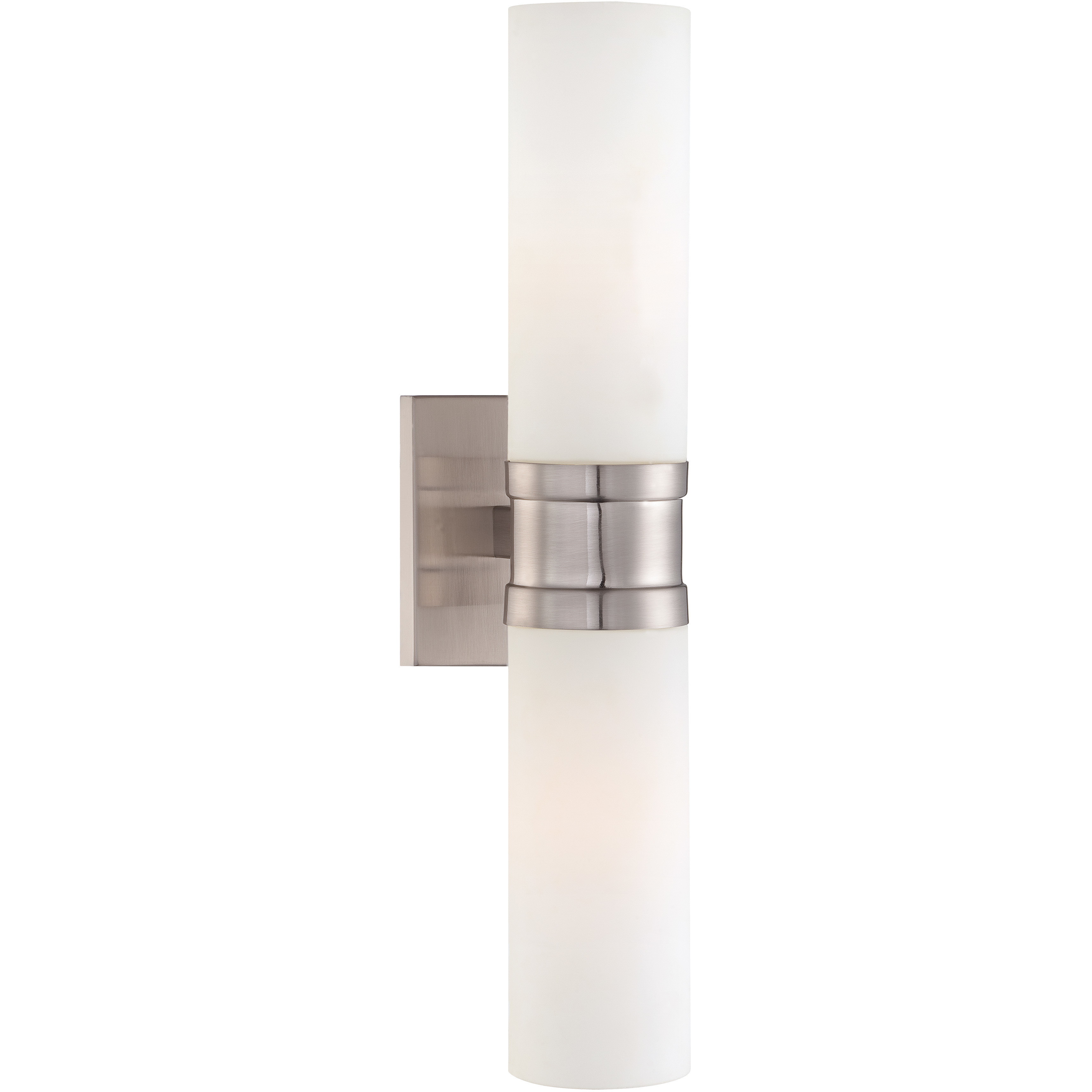 Compositions 2 Light 4 inch Brushed Nickel Wall Sconce Wall Light