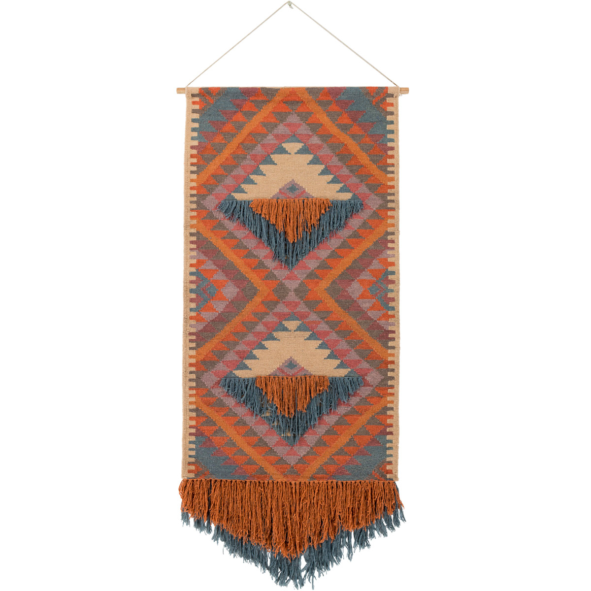 Adia Camel/Teal/Khaki/Brick/Mauve/Rose/Dark Brown Wall Hangings, Rectangle