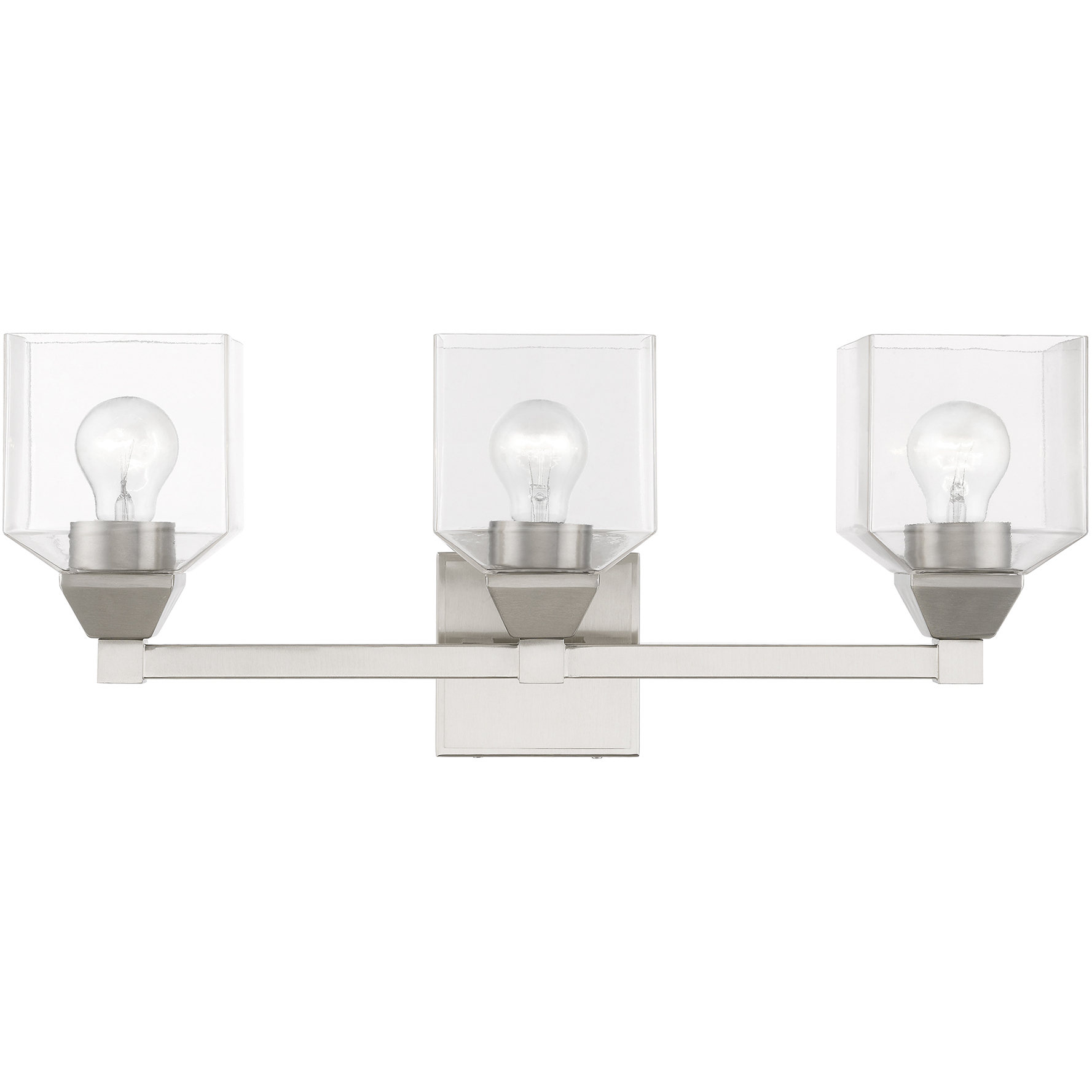 Aragon 3 Light 23 inch Brushed Nickel Vanity Sconce Wall Light