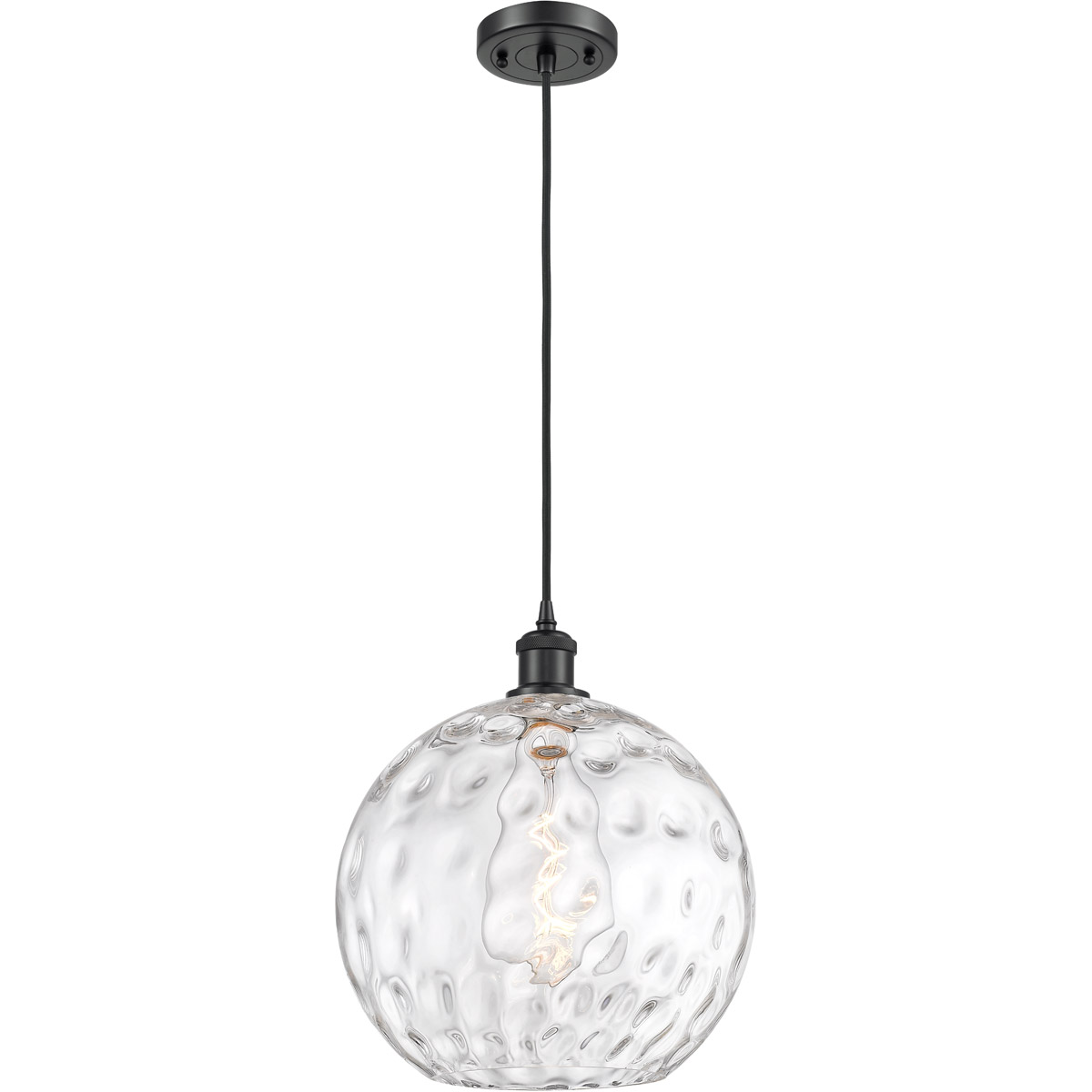 Ballston Athens Water Glass 1 Light 12 inch Matte Black Mini Pendant Ceiling Light