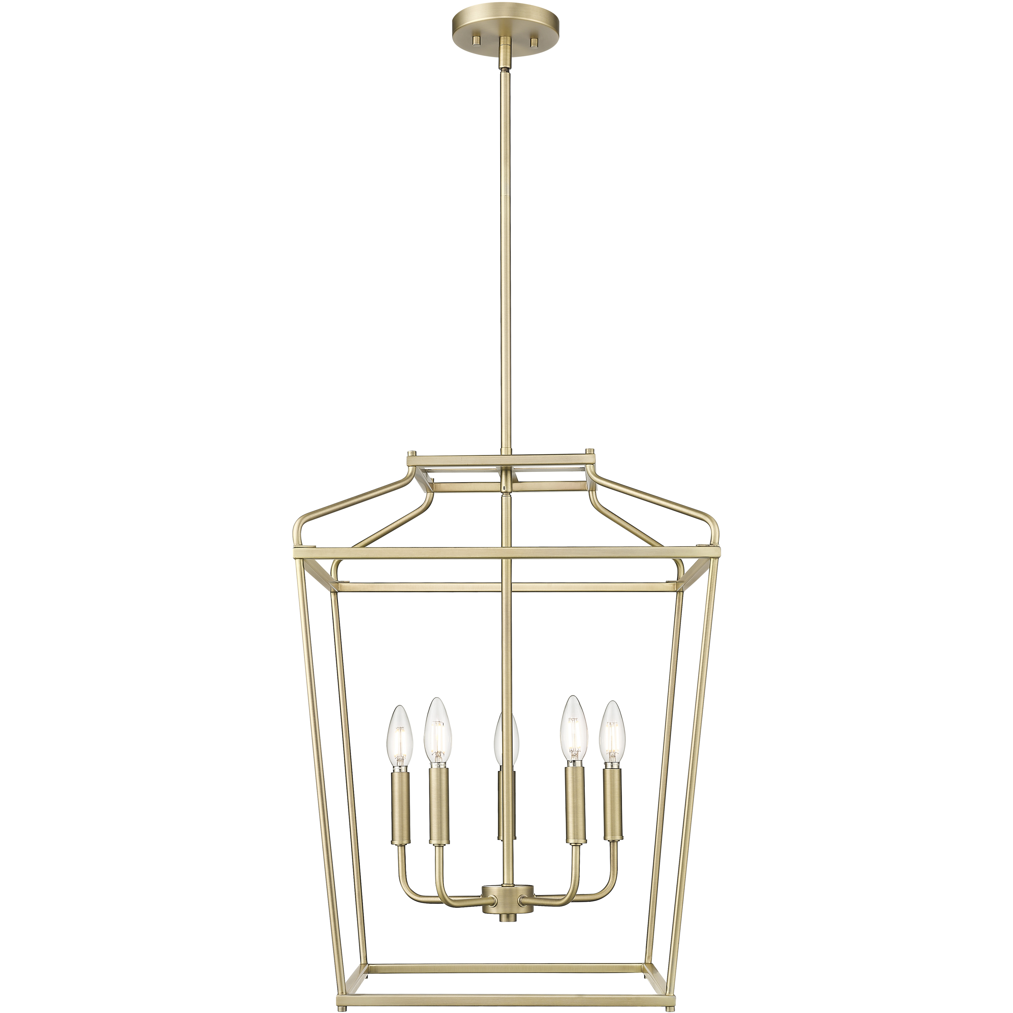 Nellita 5 Light 18 inch Vintage Brass Pendant Ceiling Light