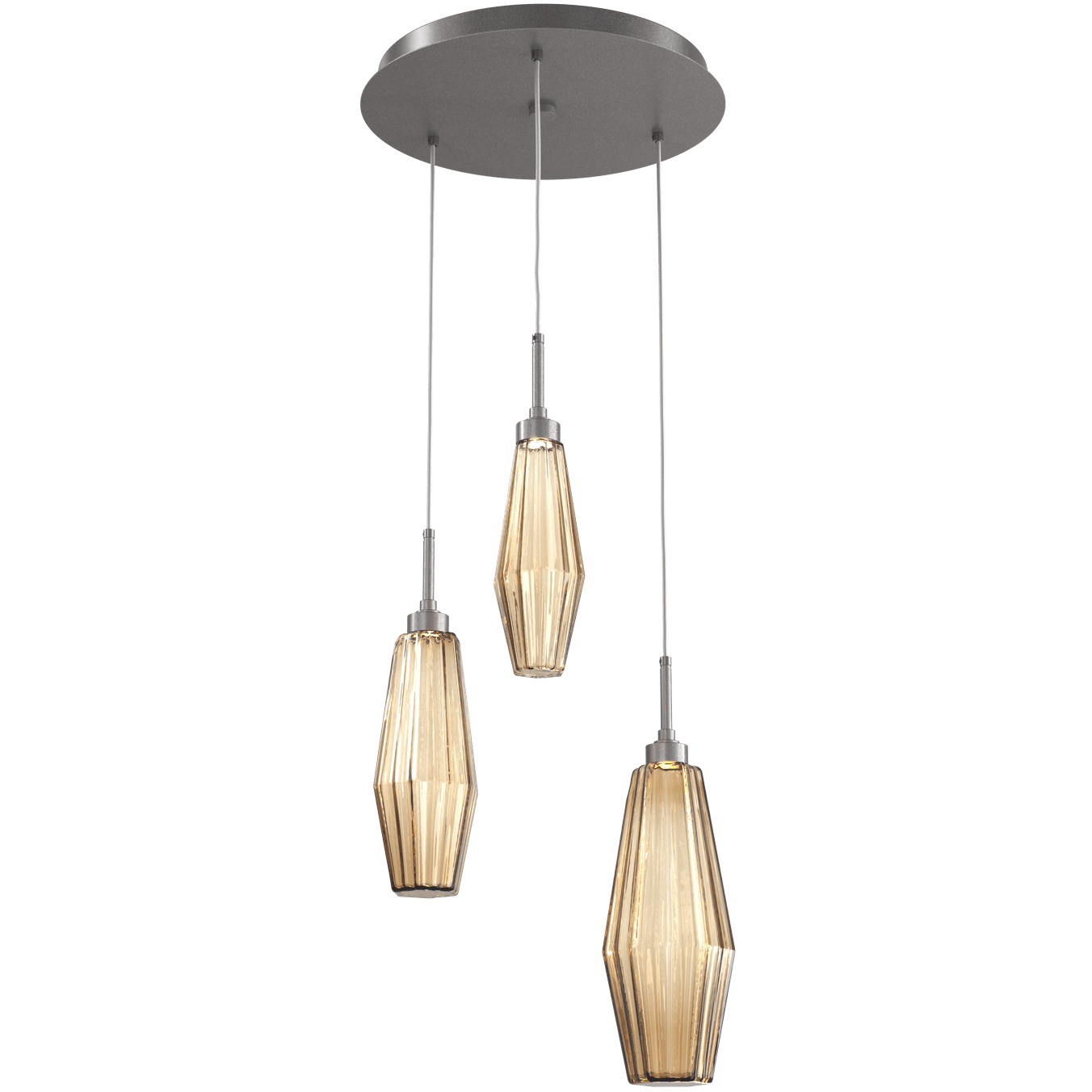 Aalto LED 17.3 inch Graphite Chandelier Ceiling Light in 3000K LED ...