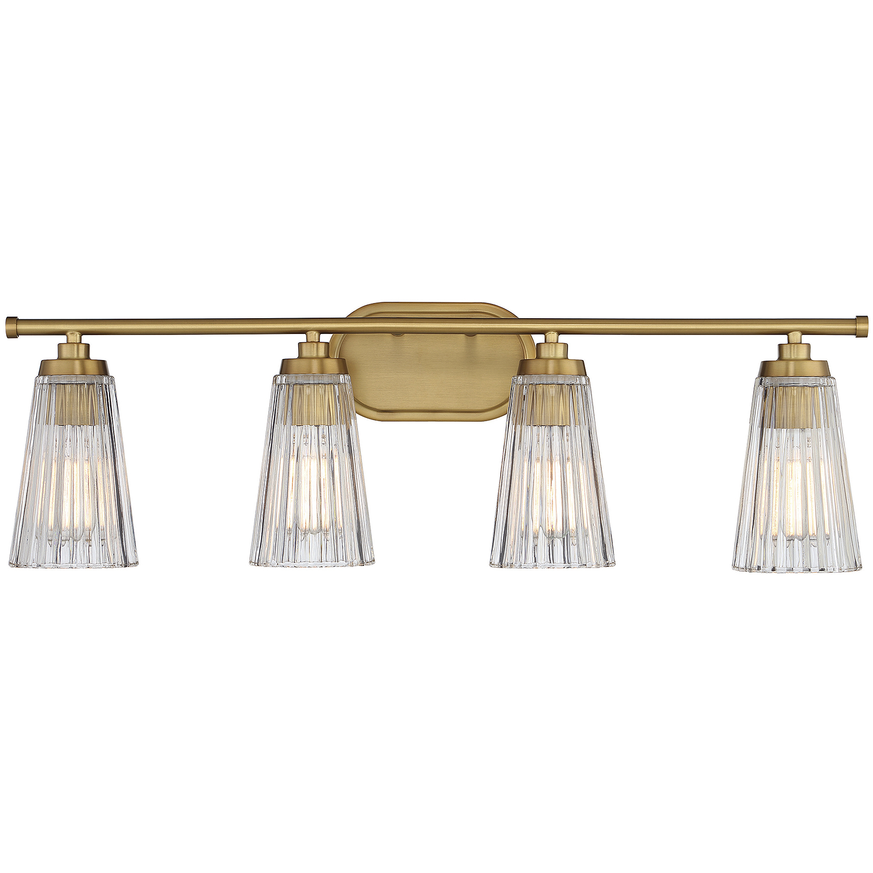Chantilly 4 Light 30.5 inch Warm Brass Bathroom Vanity Light Wall Light, Essentials