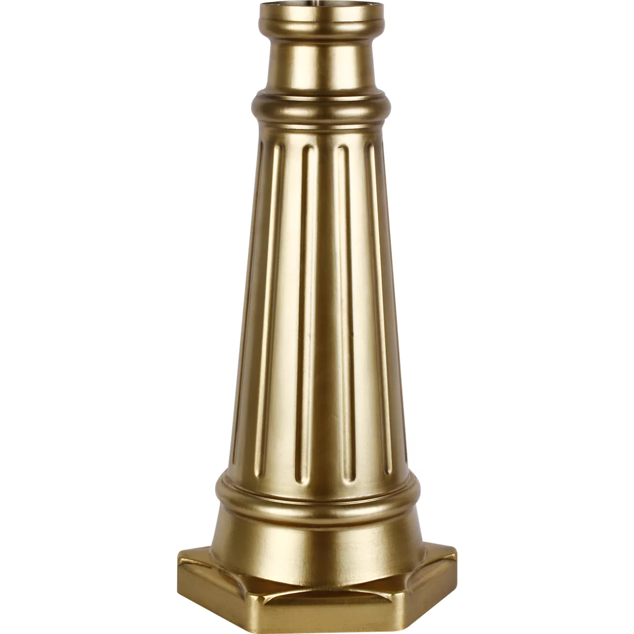 Outdoor Post Base 19.5 inch Painted Distressed Brass Outdoor Post Base