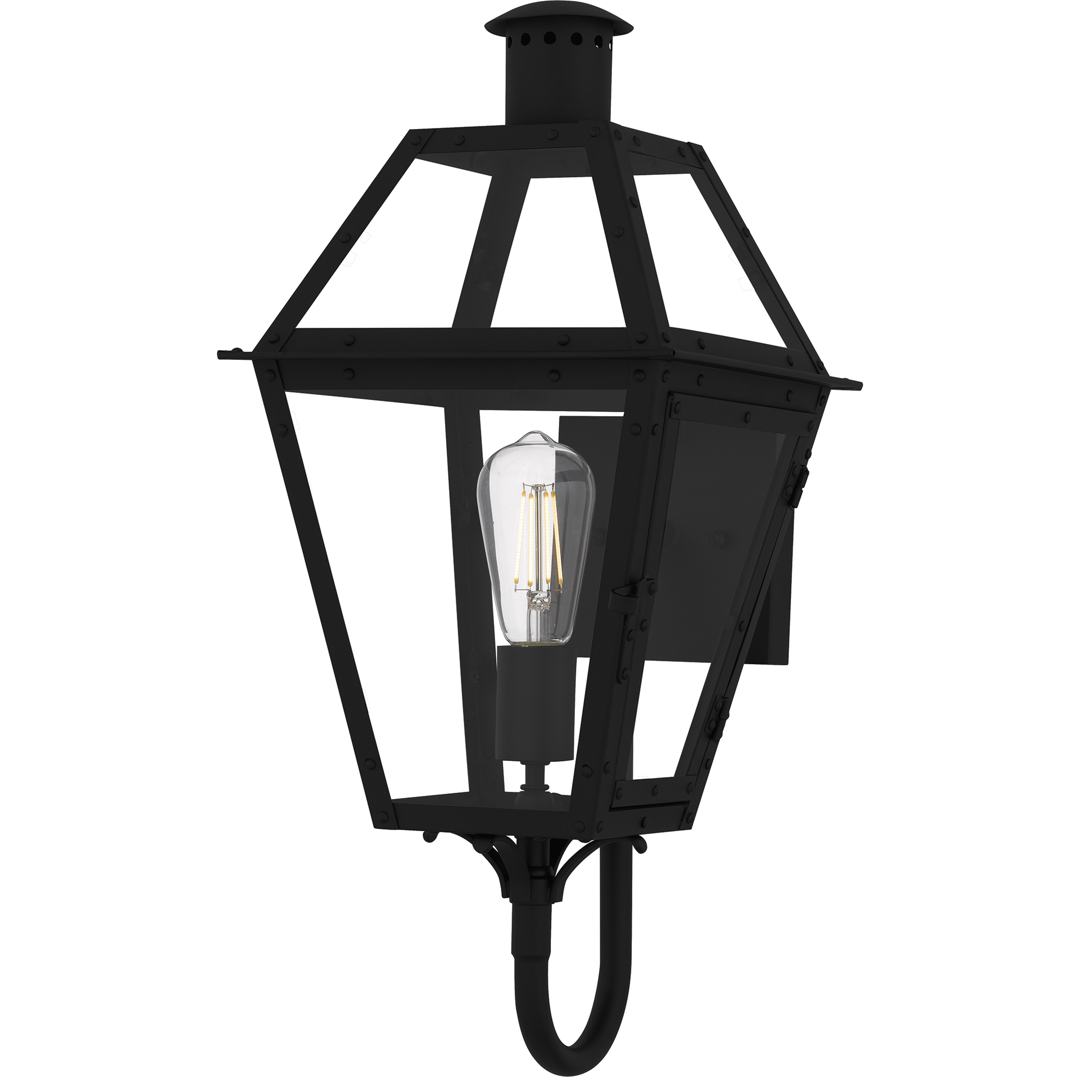 Rue De Royal 1 Light 20.5 inch Earth Black Outdoor Wall Lantern, Medium