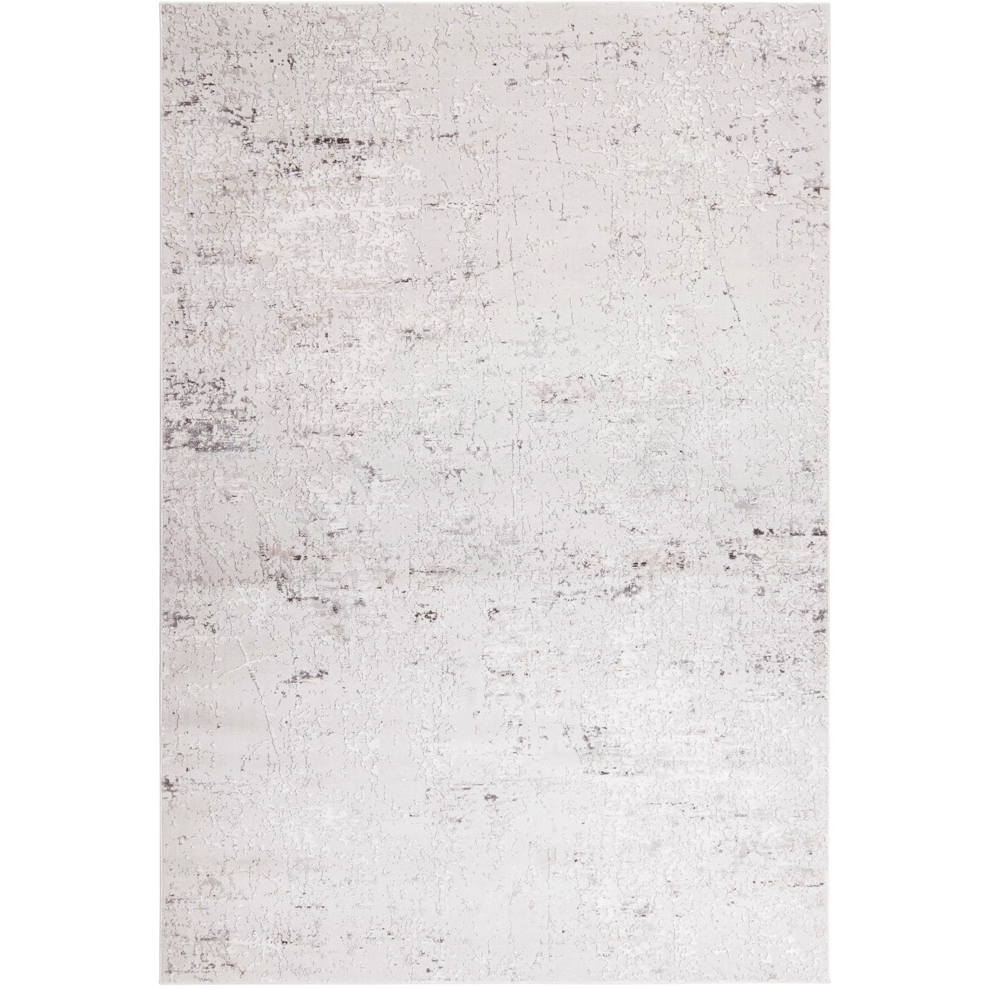 Kemer 90 X 63 inch Ivory/White Rug in 5 x 7