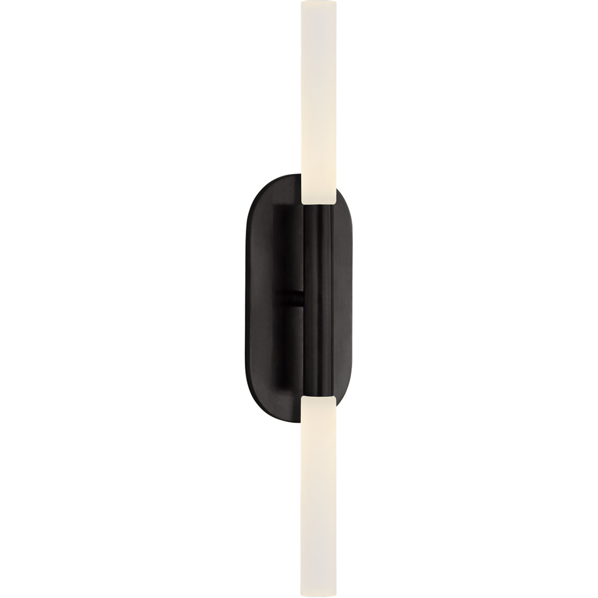 Kelly Wearstler Rousseau LED 4.25 inch Bronze Vanity Sconce Wall Light in Etched Crystal, Medium