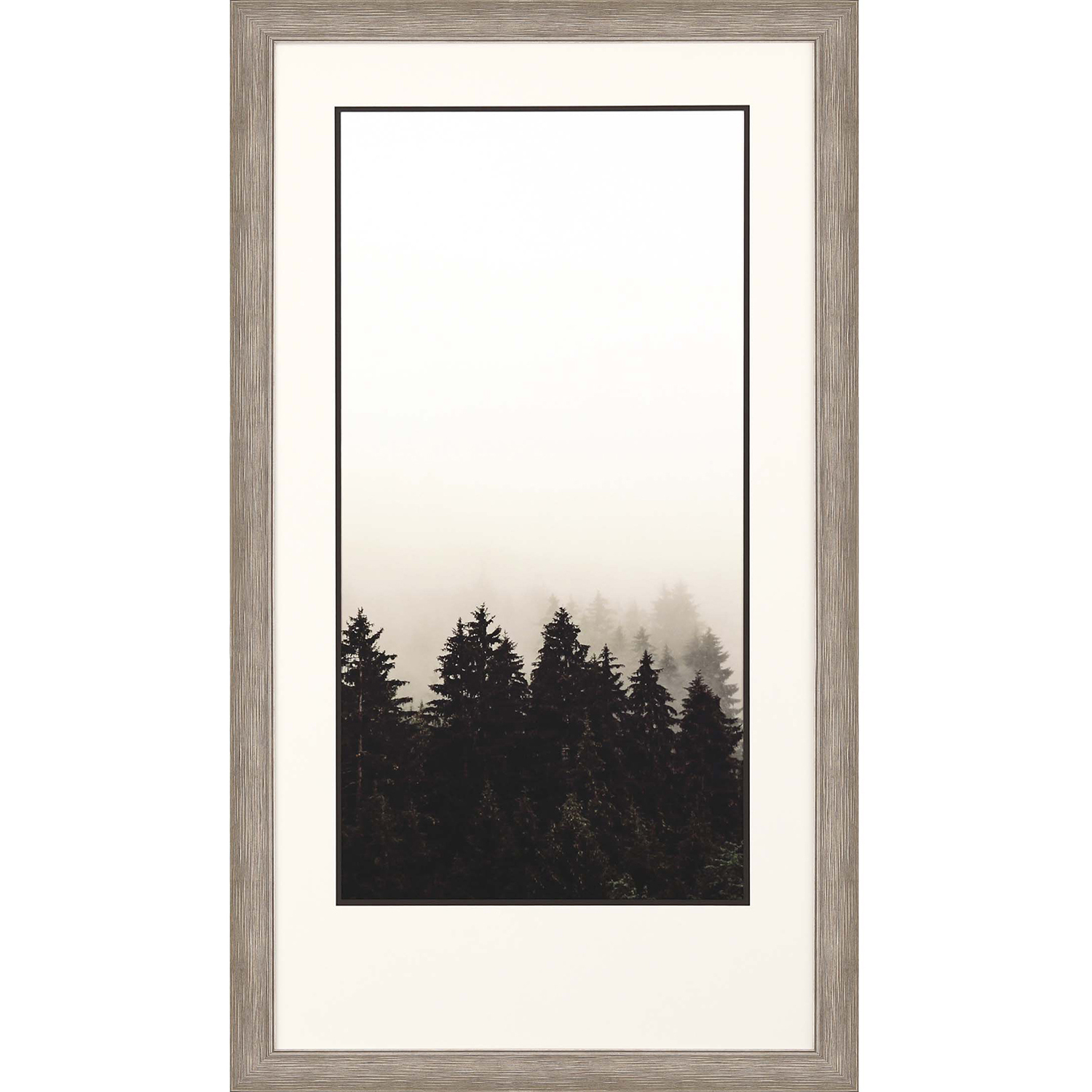 Misty Peak Neutral and Black and Gray and Beige Framed Art