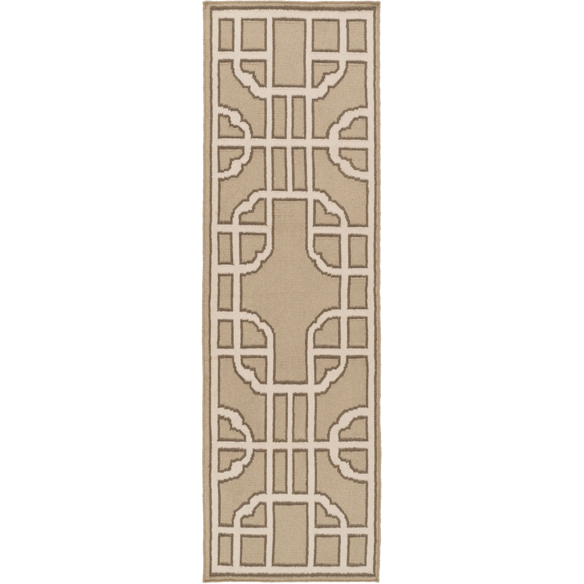 Alameda 36 X 24 inch Dark Brown, Olive, Beige Rug