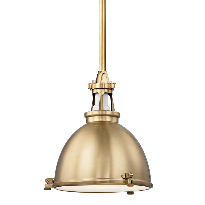 Massena 1 Light 13.5 inch Aged Brass Pendant Ceiling Light