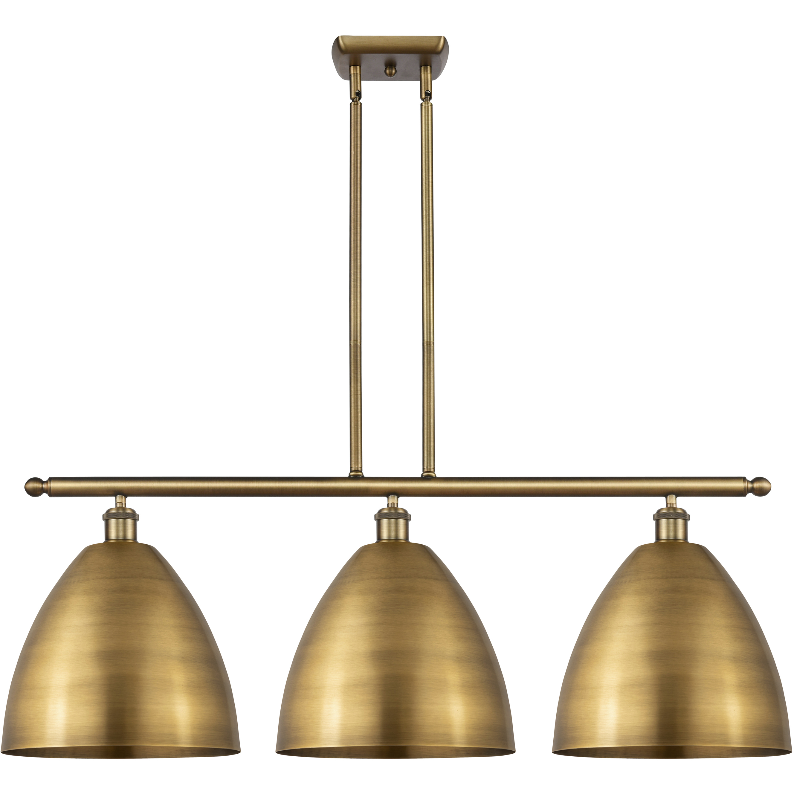 Ballston Dome 3 Light 39 inch Brushed Brass Island Light Ceiling Light