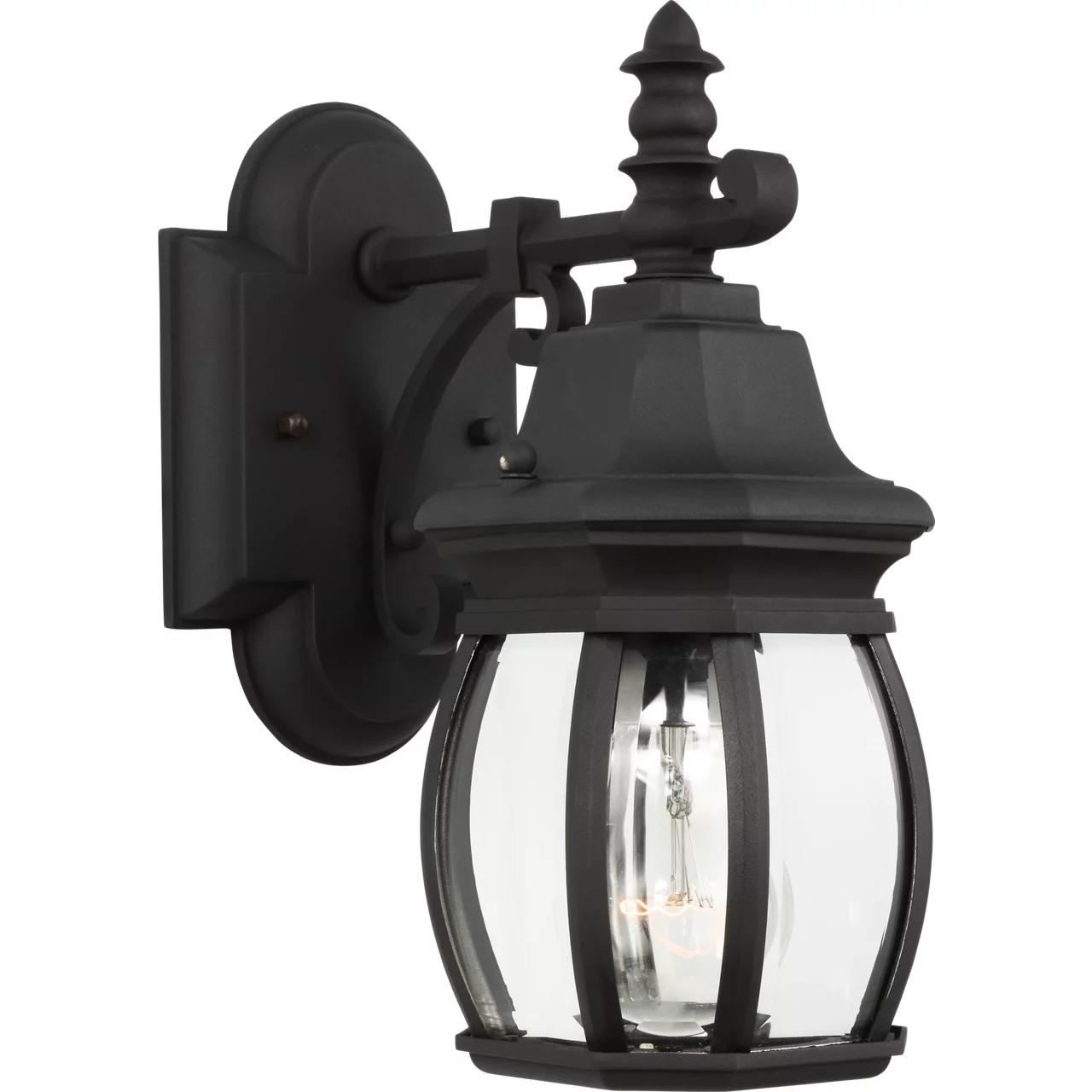 Wynfield 1 Light 11.25 inch Black Outdoor Wall Lantern, Small