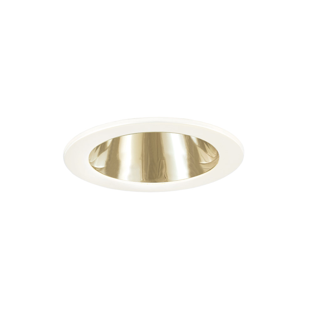 Signature Polished Brass & White Recessed Lighting Trim