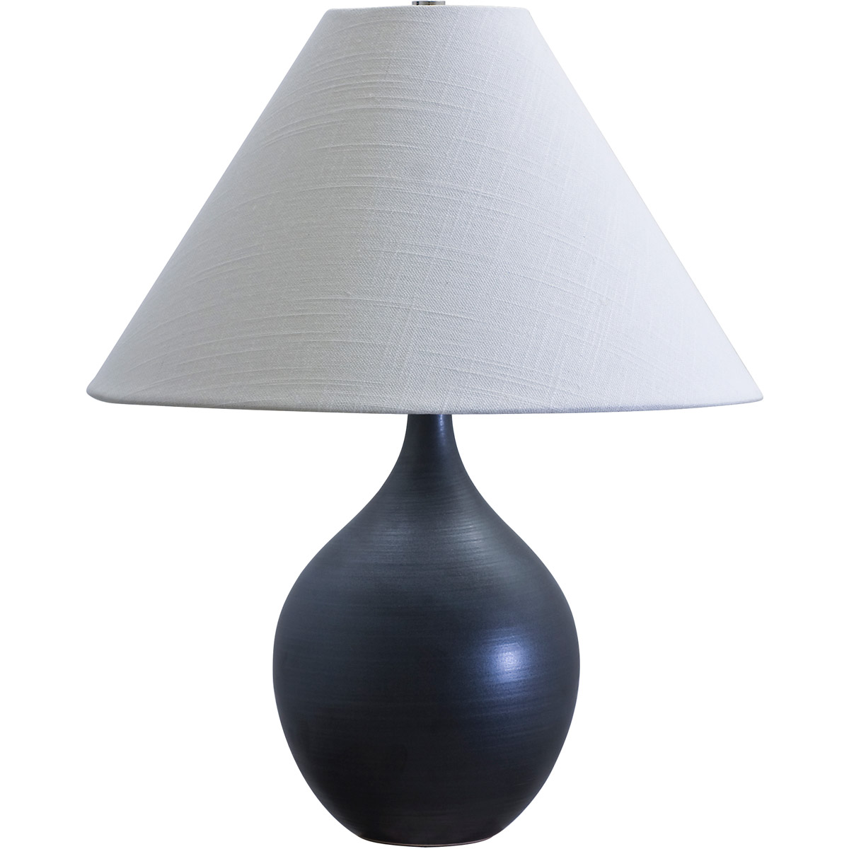 Scatchard 19 inch 100 watt Black Matte Table Lamp Portable Light