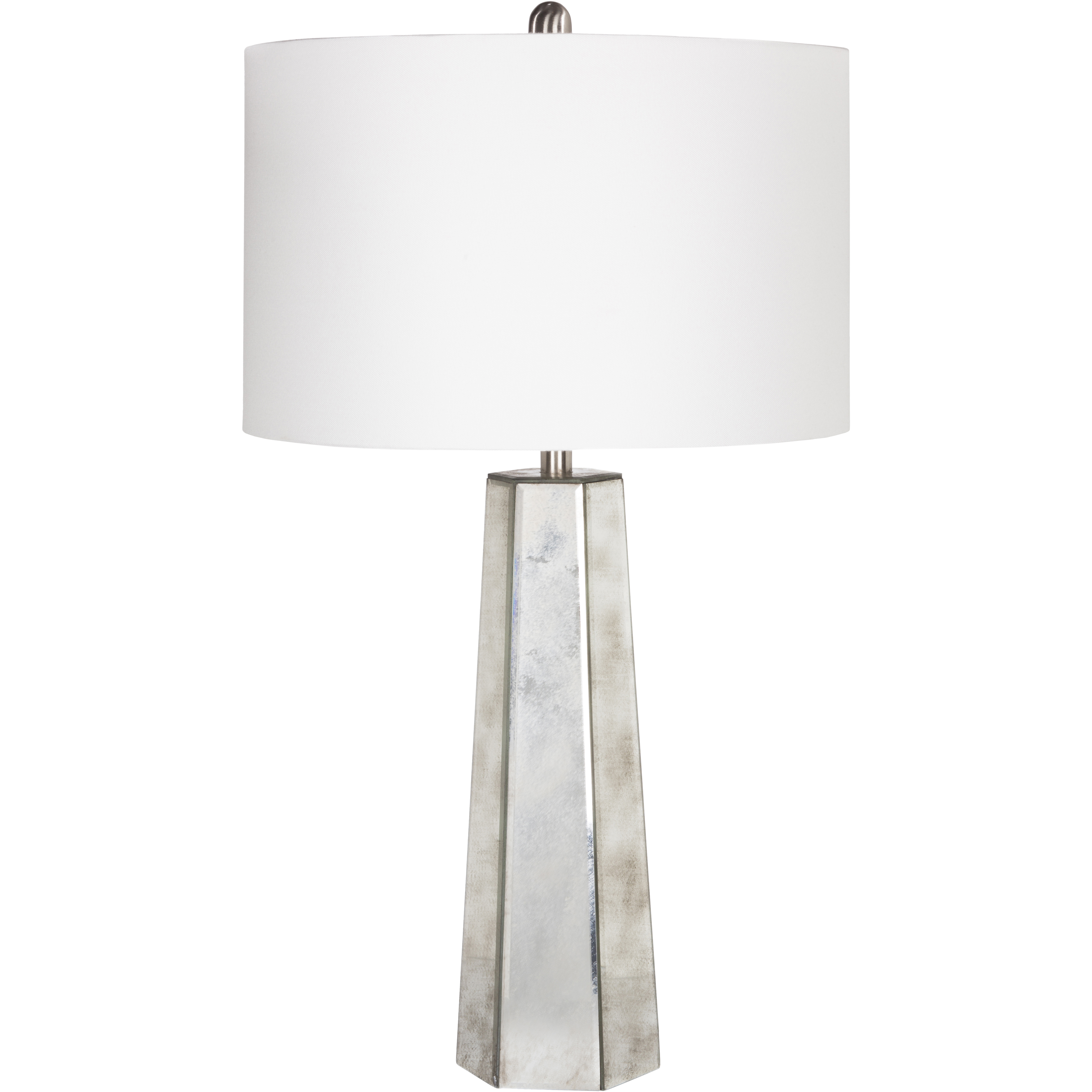 Perry 28.5 inch 100 watt Silver Table Lamp Portable Light
