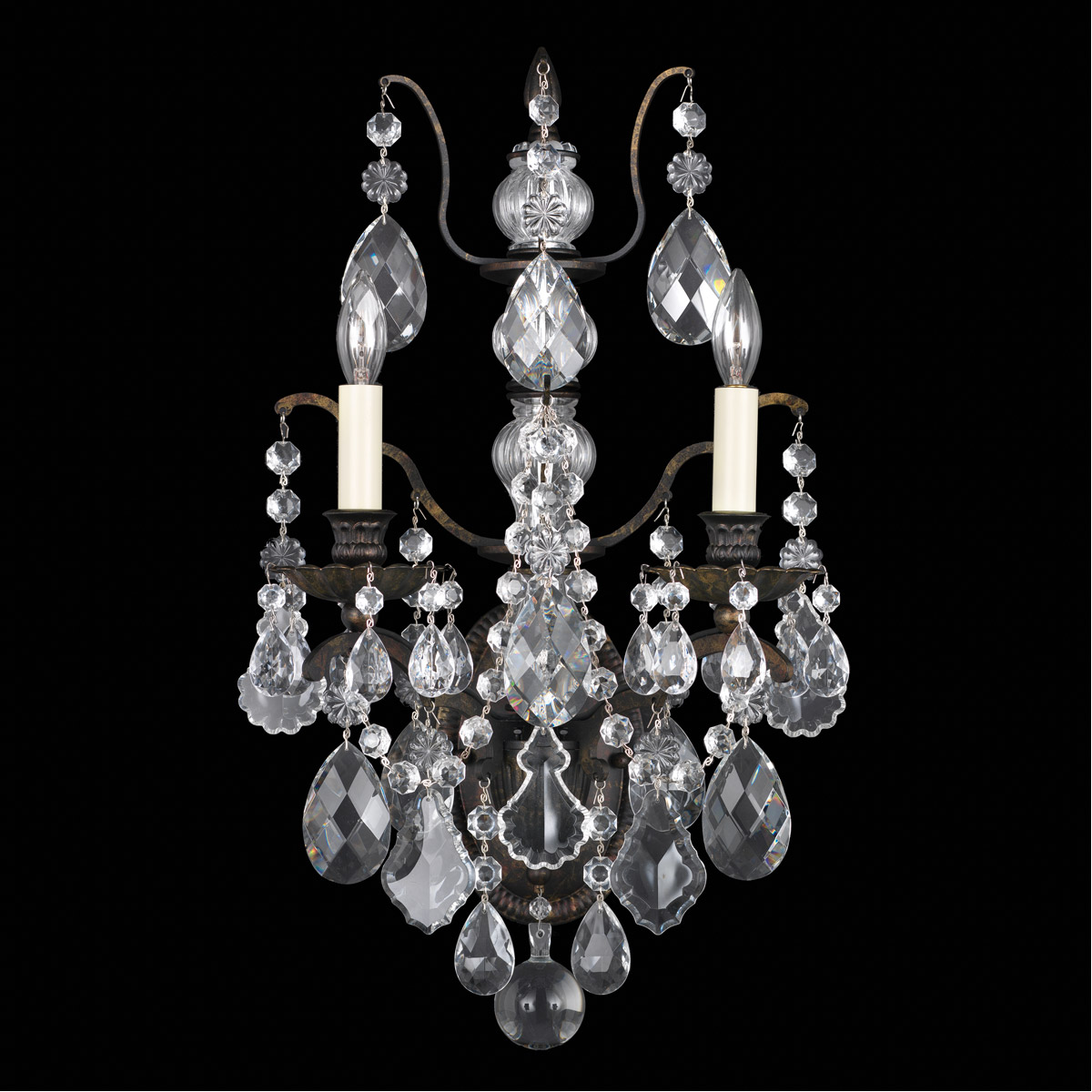 Bordeaux 2 Light 9 inch Heirloom Bronze Wall Sconce Wall Light in Heritage
