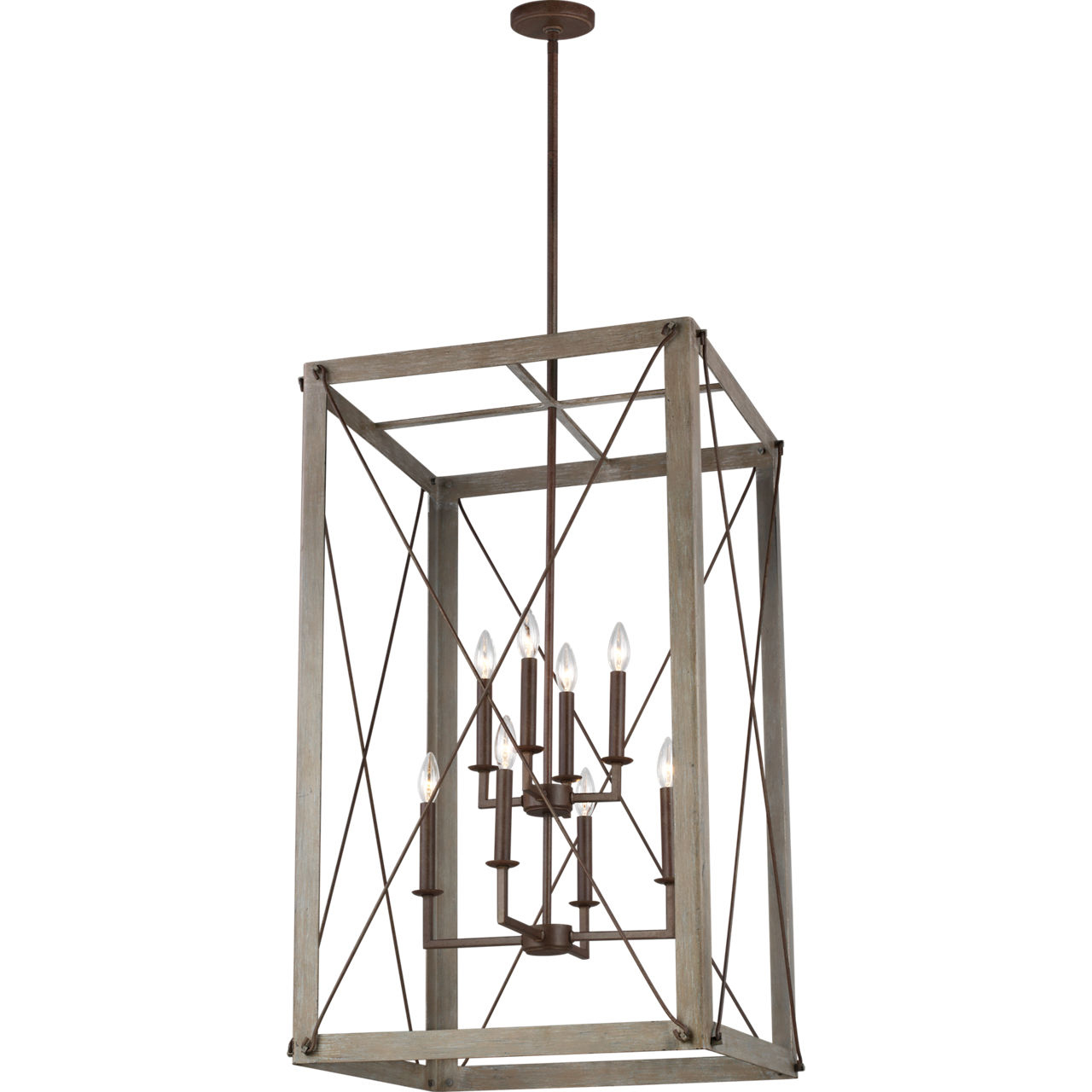 Sean Lavin Thornwood 8 Light 23.13 inch Washed Pine Pendant Ceiling Light