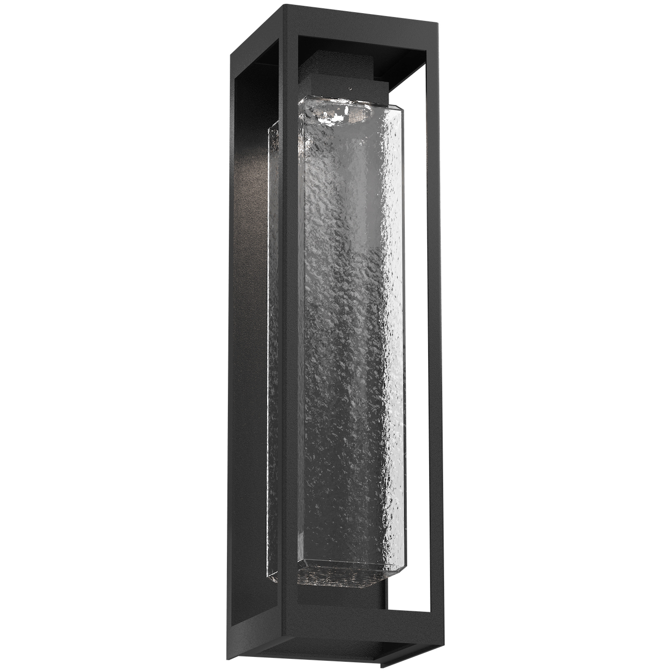 Outdoor Maison LED 26 inch Textured Black Outdoor Sconce in Clear Hammered