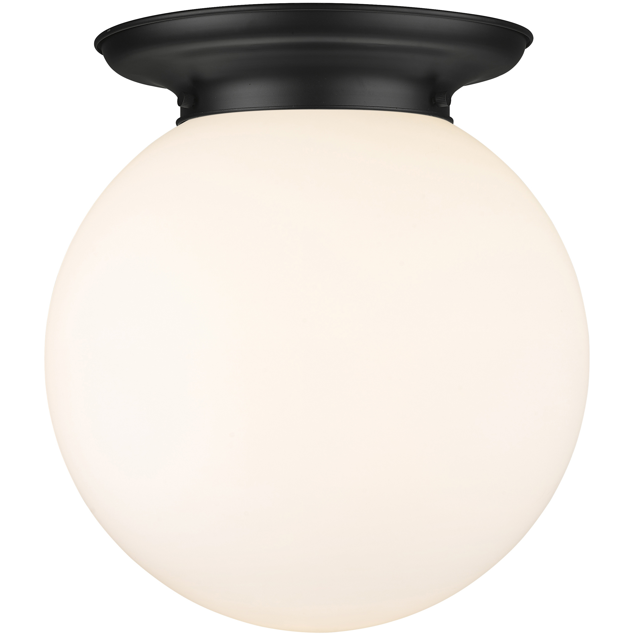 Beacon 1 Light 14 inch Matte Black Flush Mount Ceiling Light