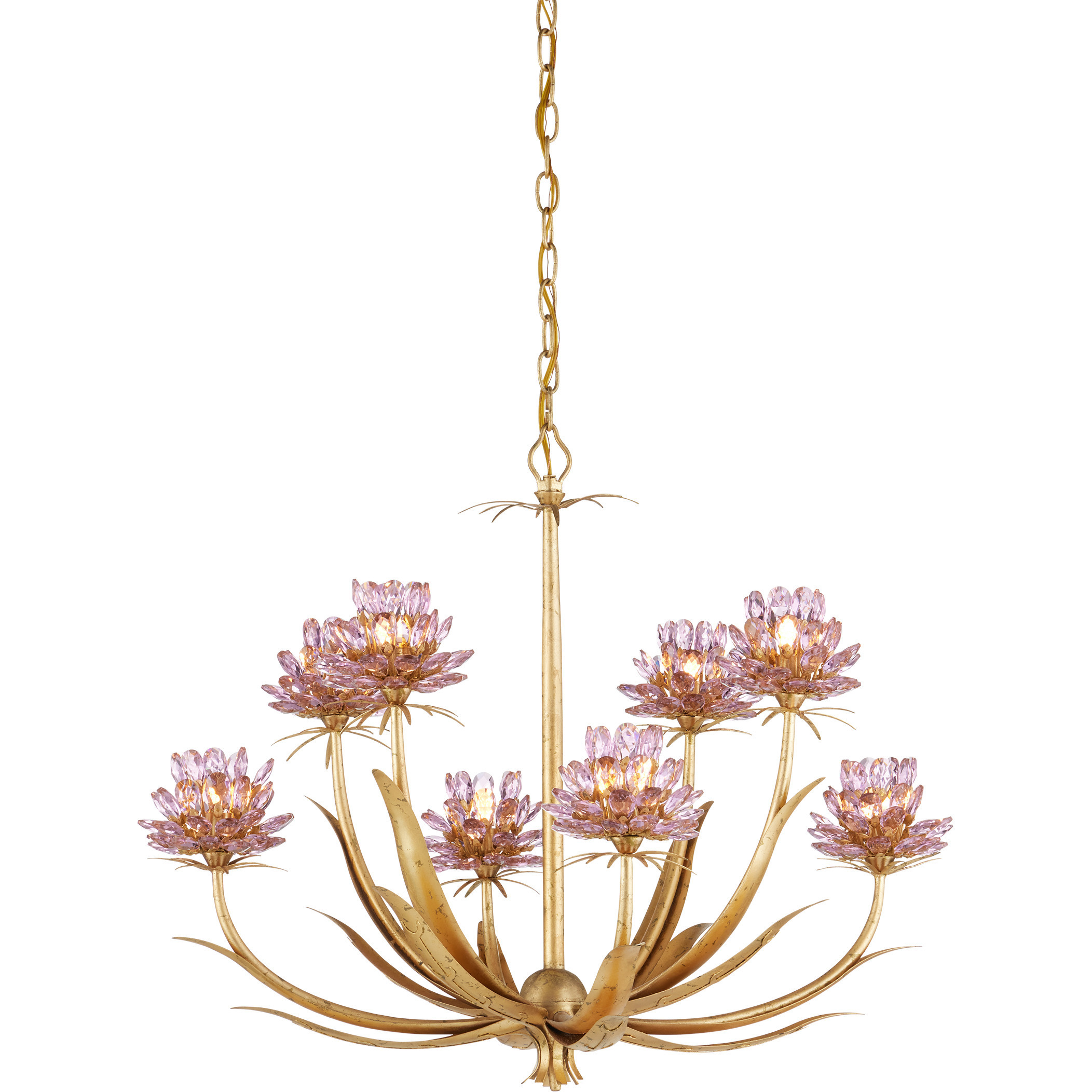 Marilee 8 Light 29.5 inch Dutch Gold Leaf Chandelier Ceiling Light, Medium