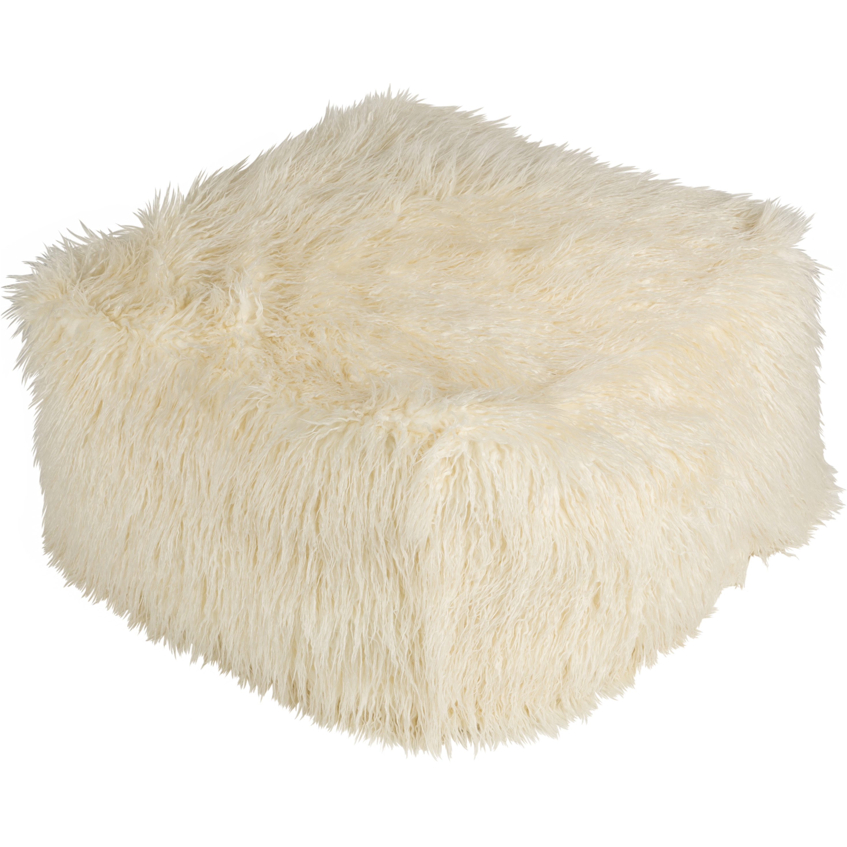 Kharaa 14 inch Ivory Pouf, Rectangle