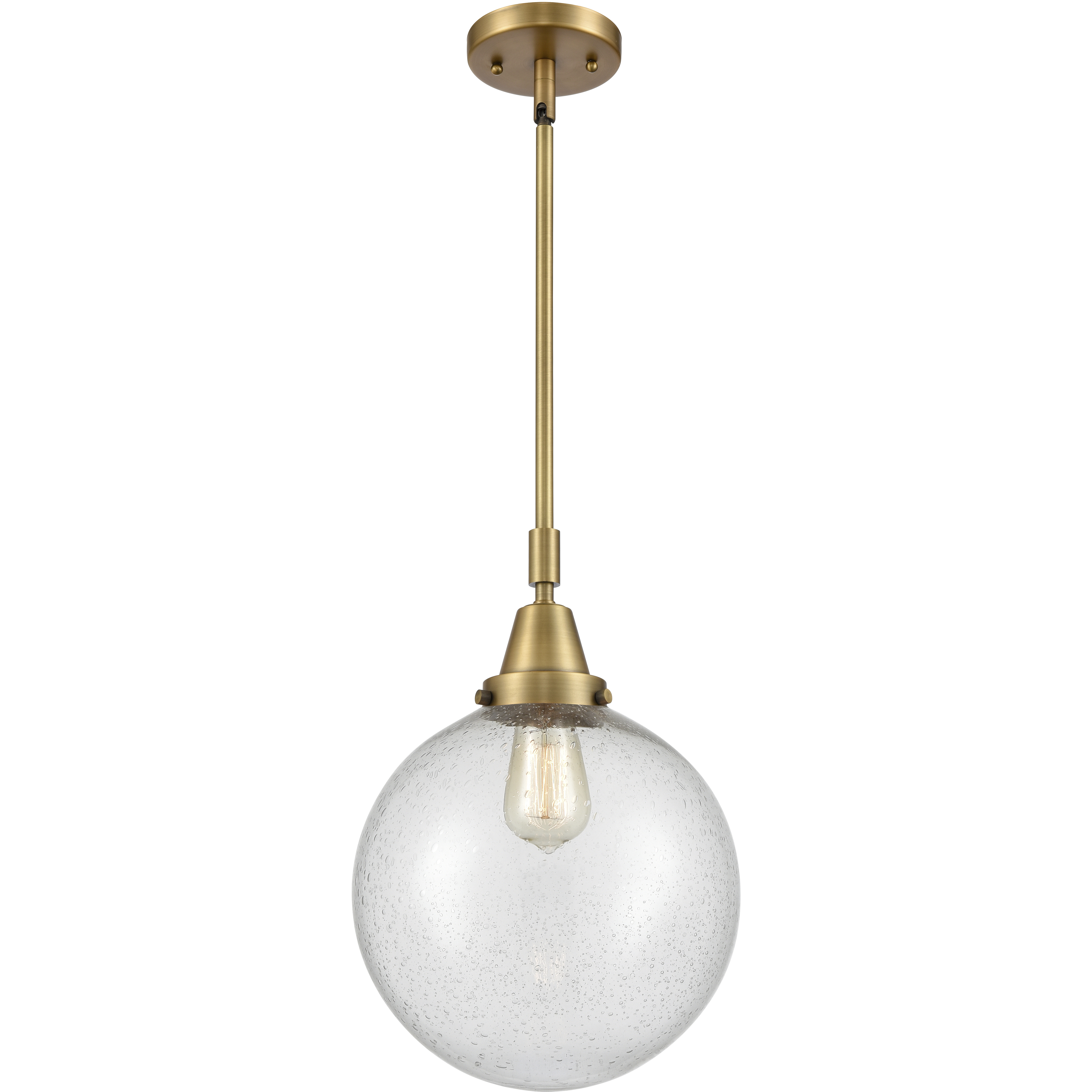 Downtown Urban Beacon 1 Light 10 inch Brushed Brass Mini Pendant Ceiling Light in Seedy