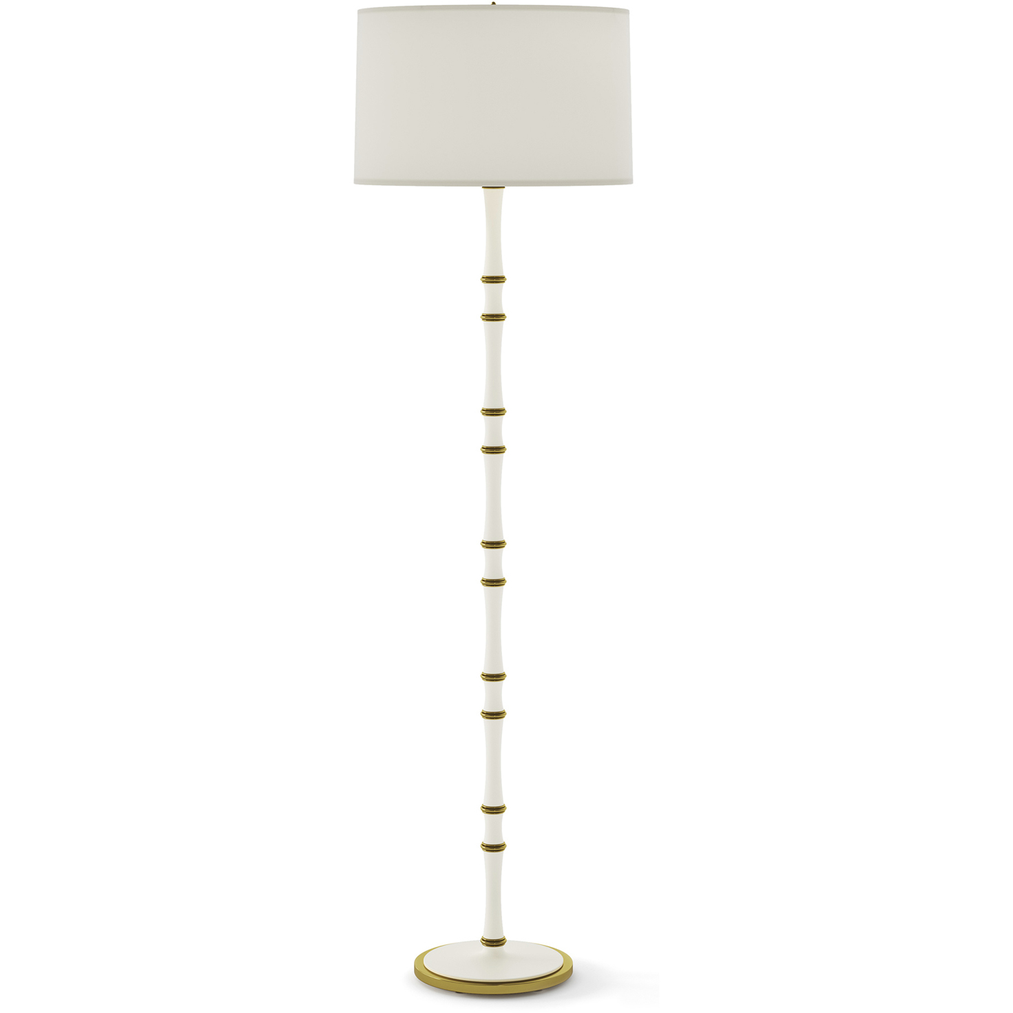Kane 64.5 inch 150 watt Matte Daisy with Modern Brass Floor Lamp Portable Light in Fondine
