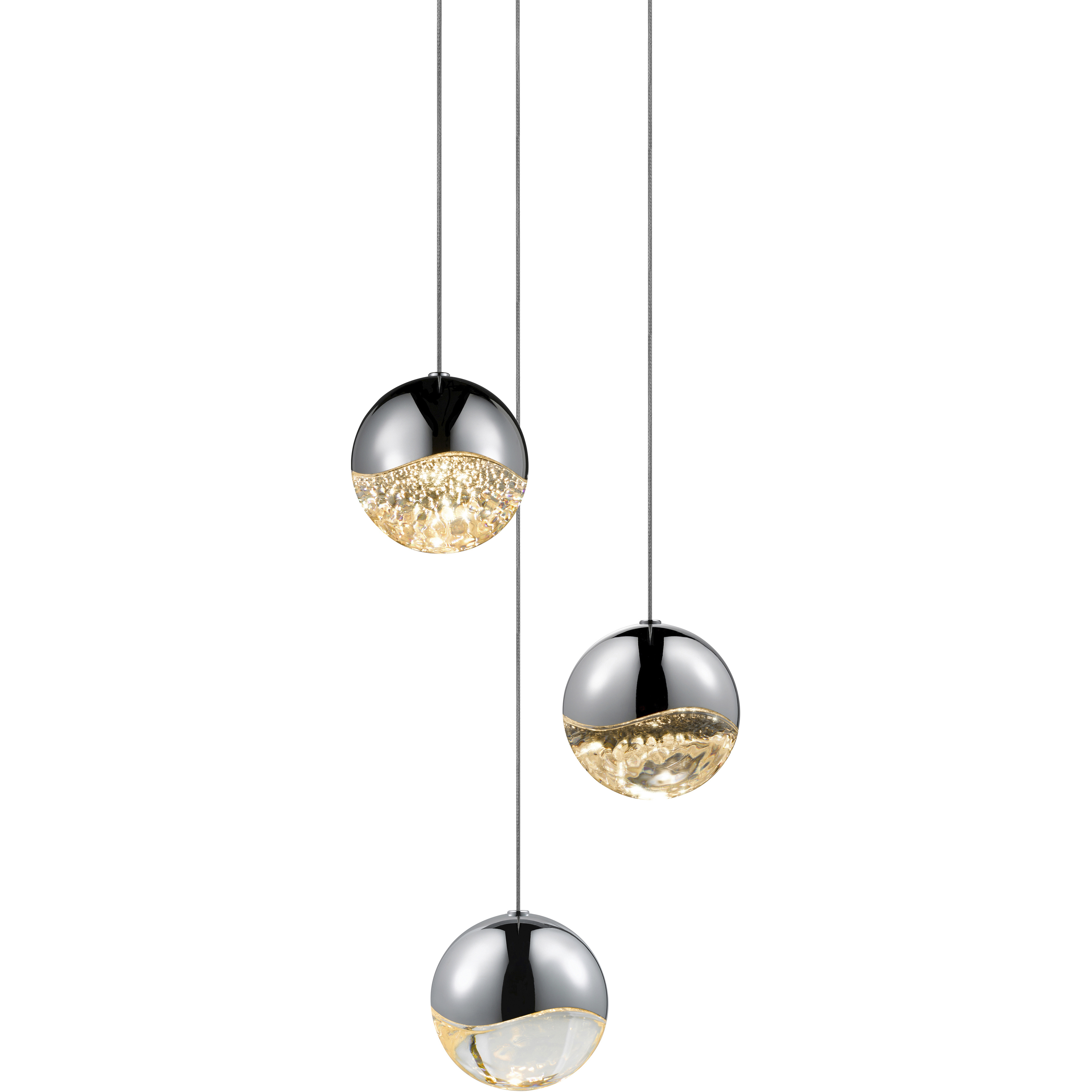 Grapes LED 8.25 inch Polished Chrome Cluster Pendant Ceiling Light in Large
