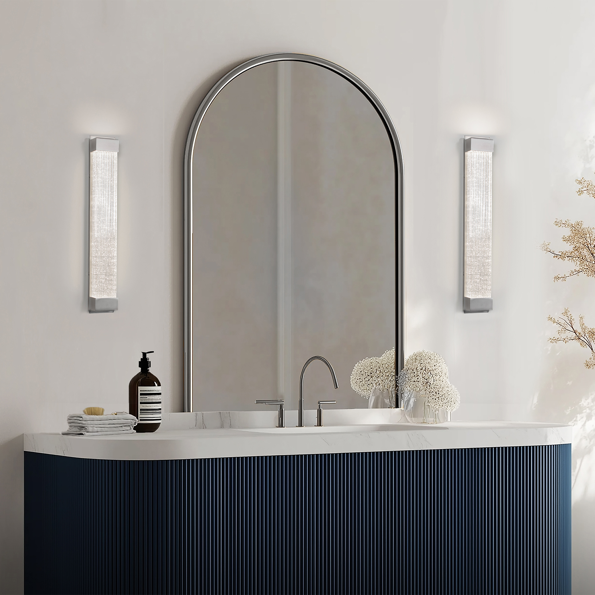 Tower LED 2.25 inch Aged Brass ADA Wall Sconce Wall Light in 27in.