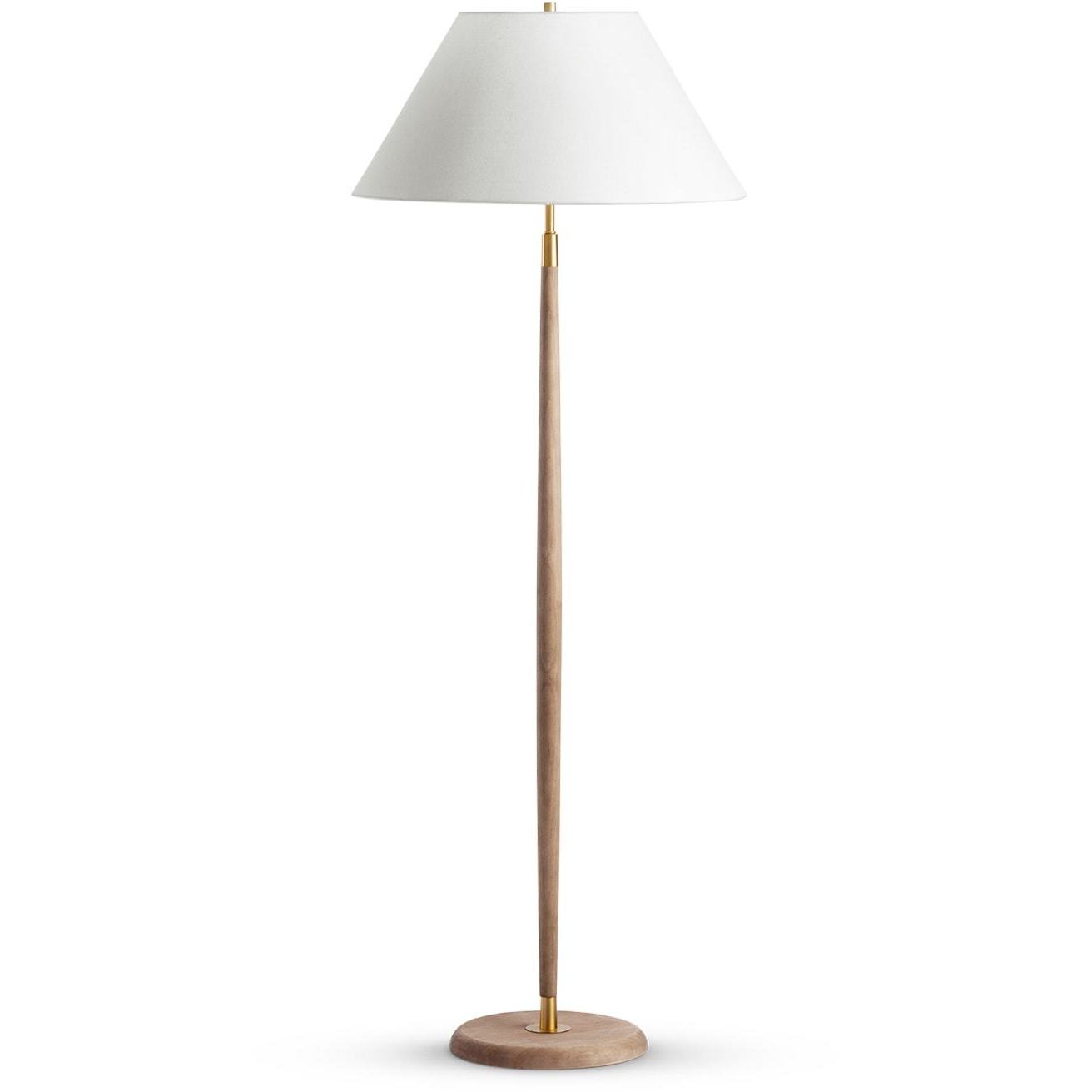 Wood and brass floor lamp hot sale