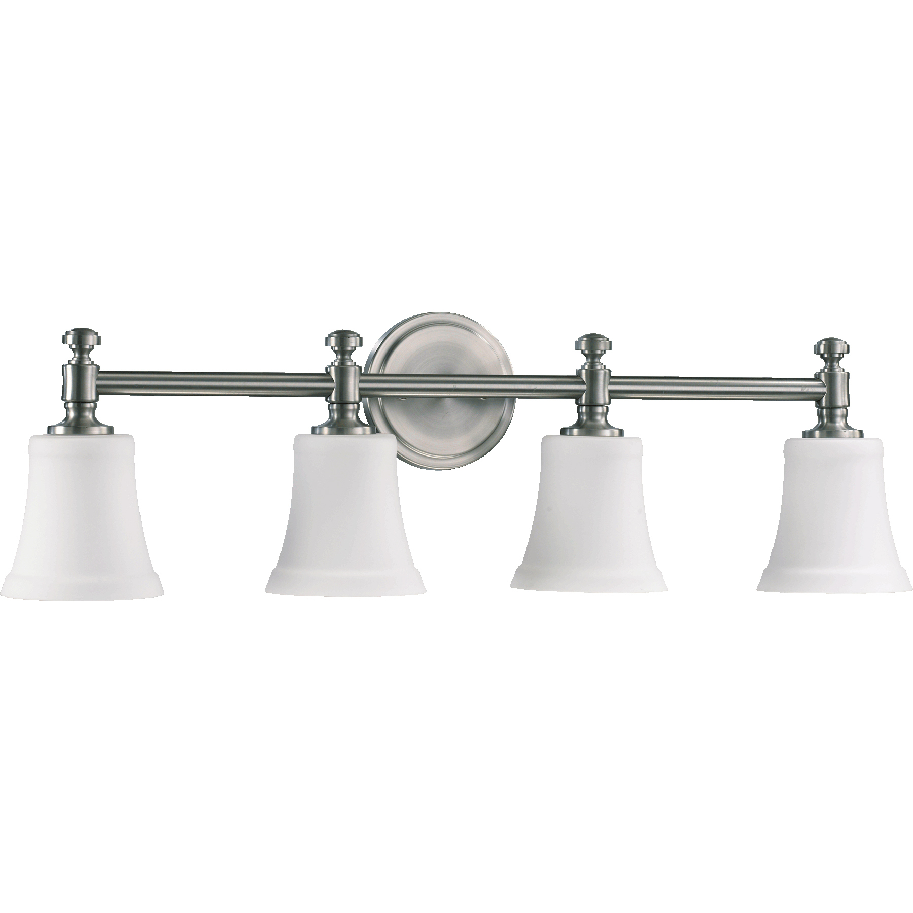 Rossington 4 Light 30 inch Satin Nickel Vanity Light Wall Light in Satin Opal