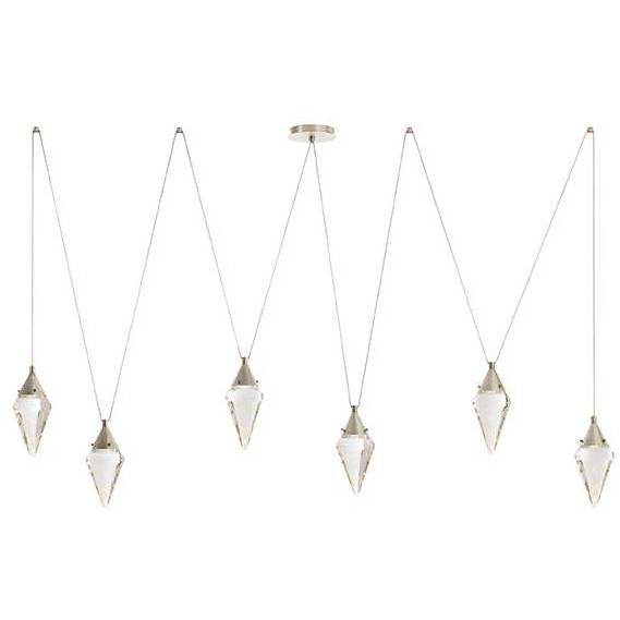 Berkley 6 Light 82 inch Vintage Silver Multi-Drop Chandelier Ceiling Light