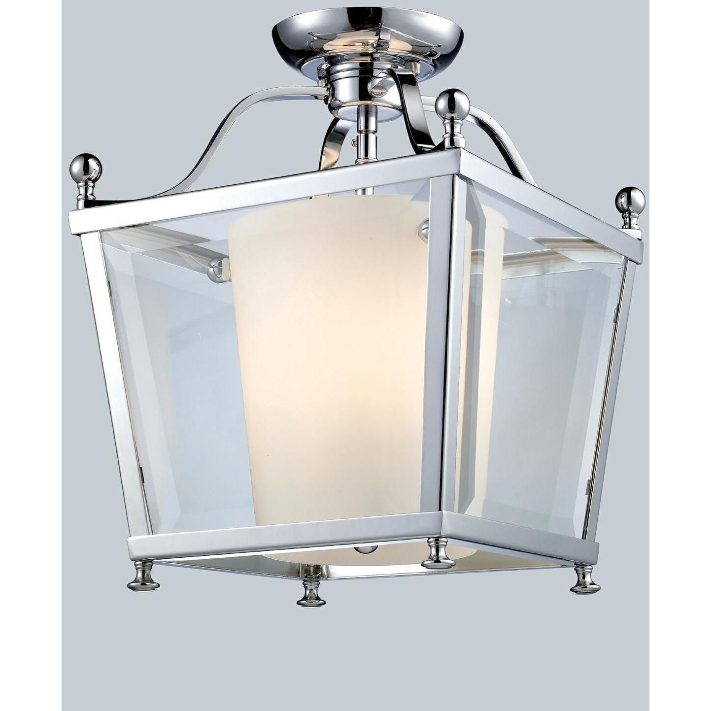 Ashbury 3 Light 10.88 inch Chrome Semi Flush Mount Ceiling Light in 9.92