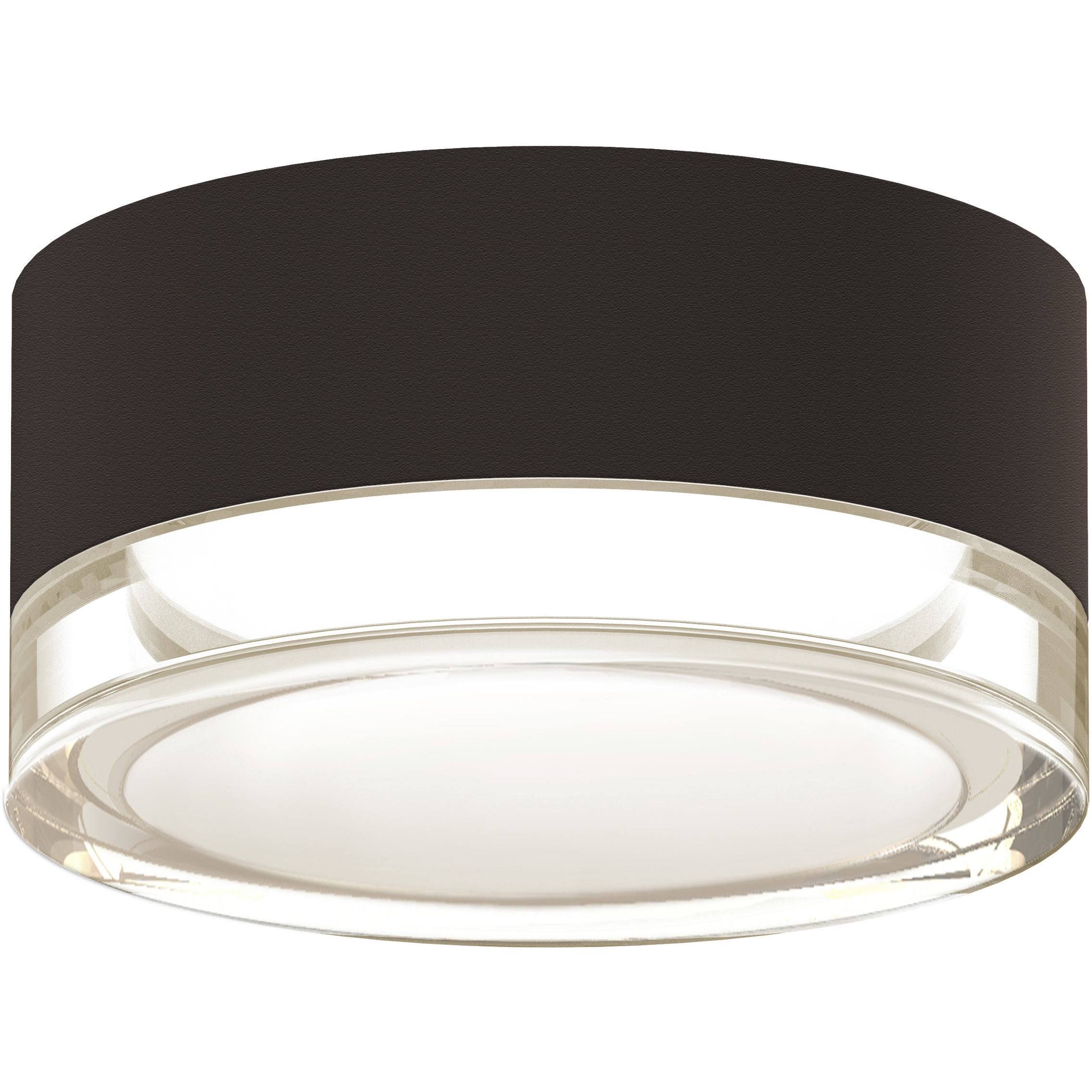 Reals LED 5 inch Textured Bronze Flush Mount Ceiling Light in Clear Cylinder Lens