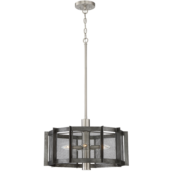 Baxter 5 Light 21.25 inch Weathered Iron Chandelier Ceiling Light