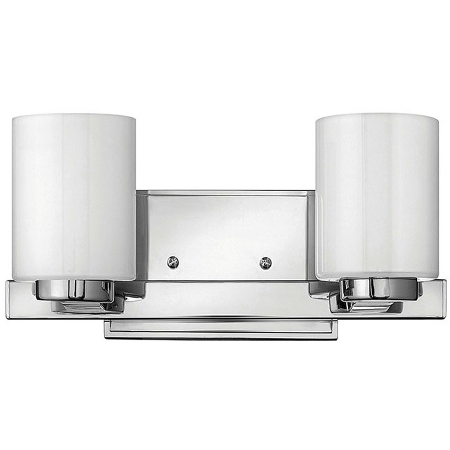 Miley 2 Light 13 inch Chrome Vanity Light Wall Light in Cased Opal
