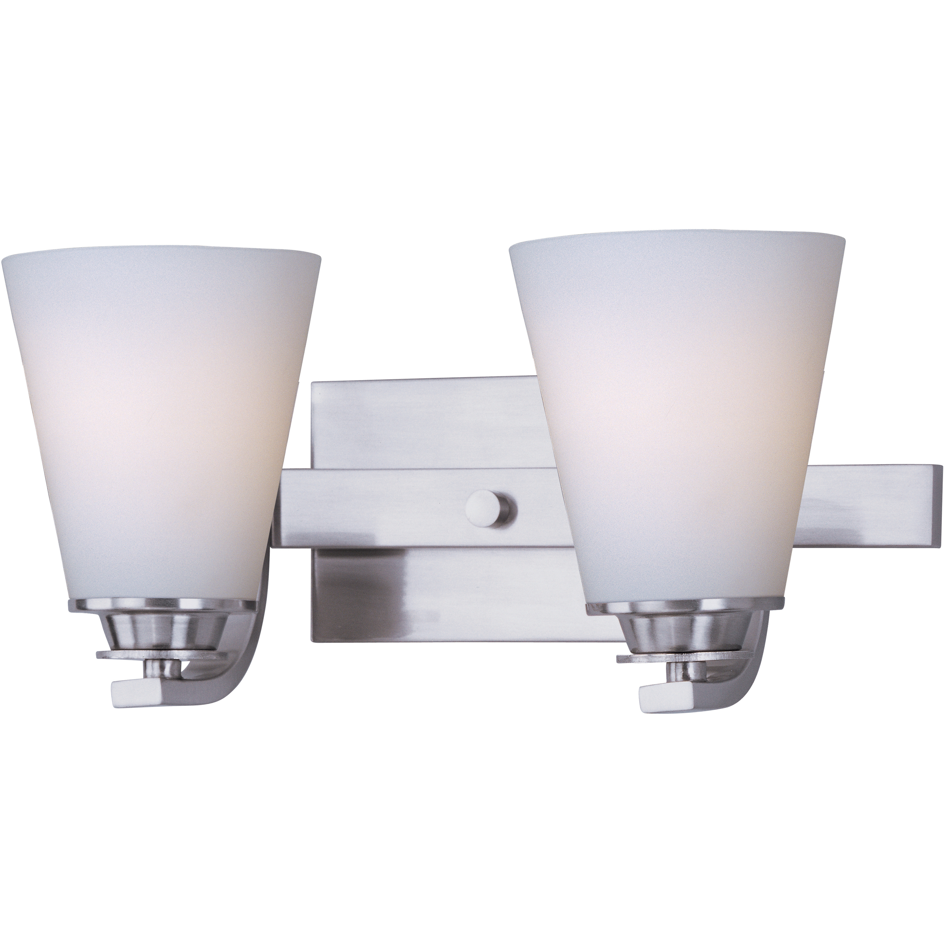 Conical 2 Light 13 inch Satin Nickel Bath Vanity Wall Light
