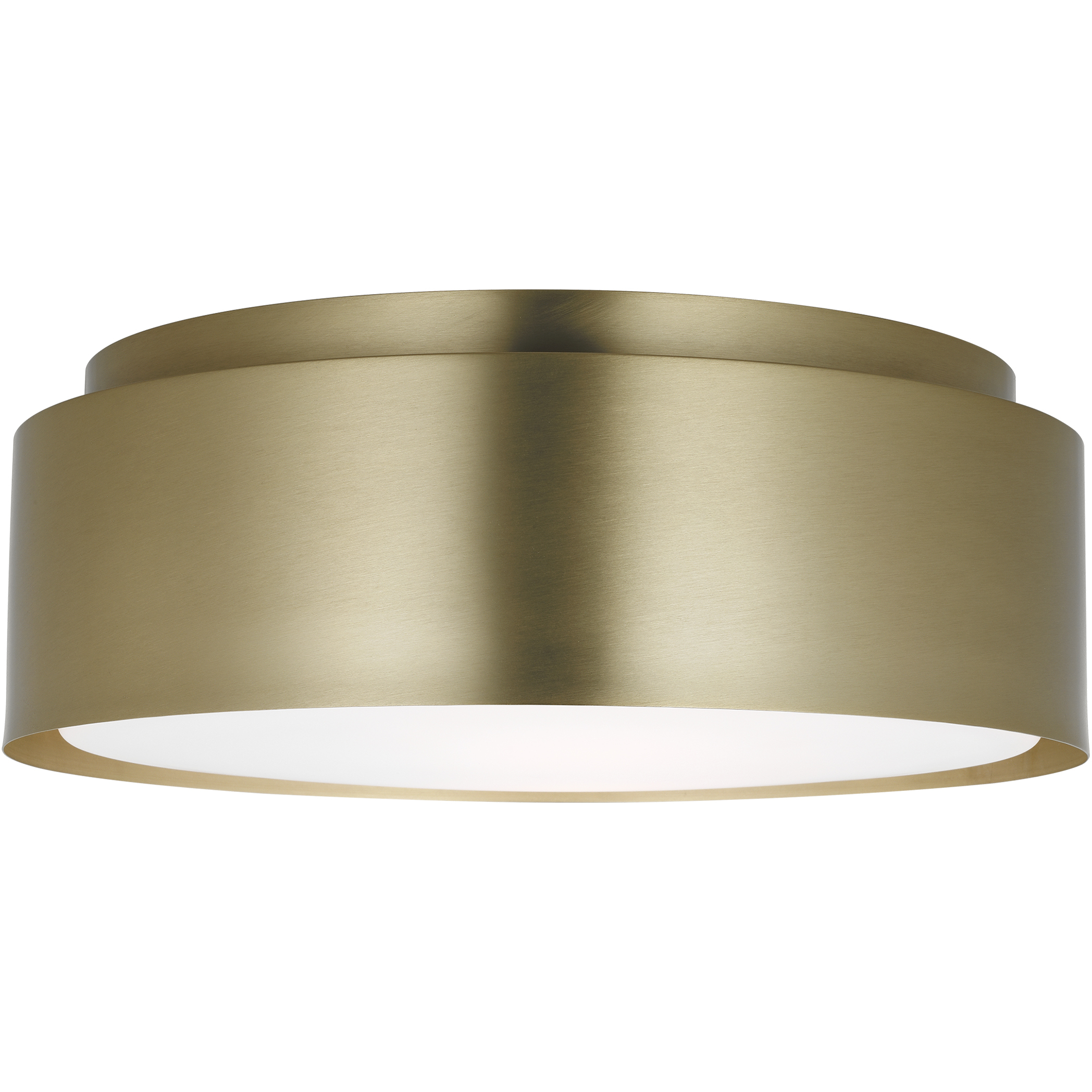 Drew & Jonathan Dartmore 2 Light 15 inch Satin Brass Flush Mount Ceiling Light, Medium