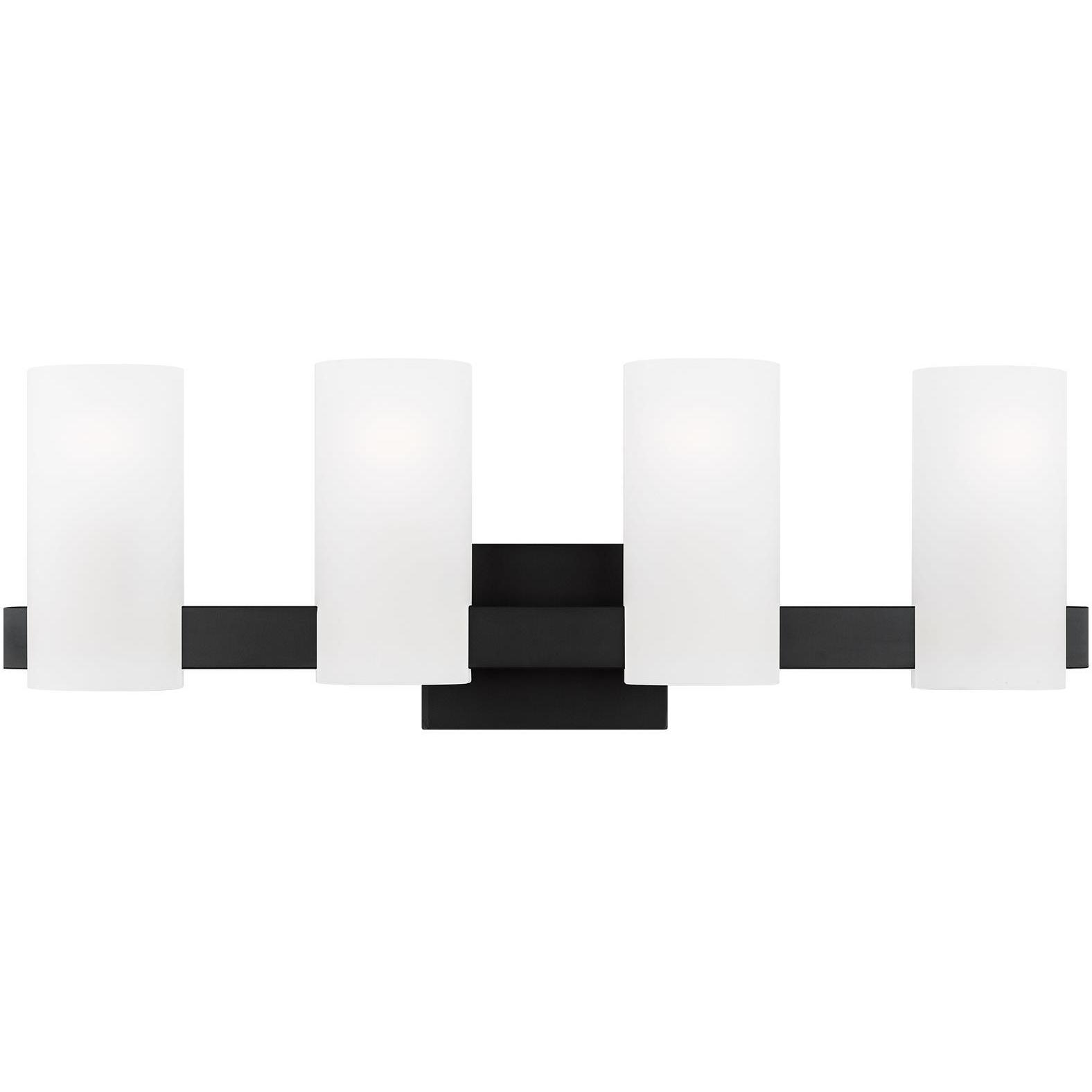 Drew & Jonathan Scott Rhode 4 Light 27 inch Midnight Black Vanity Light Wall Light
