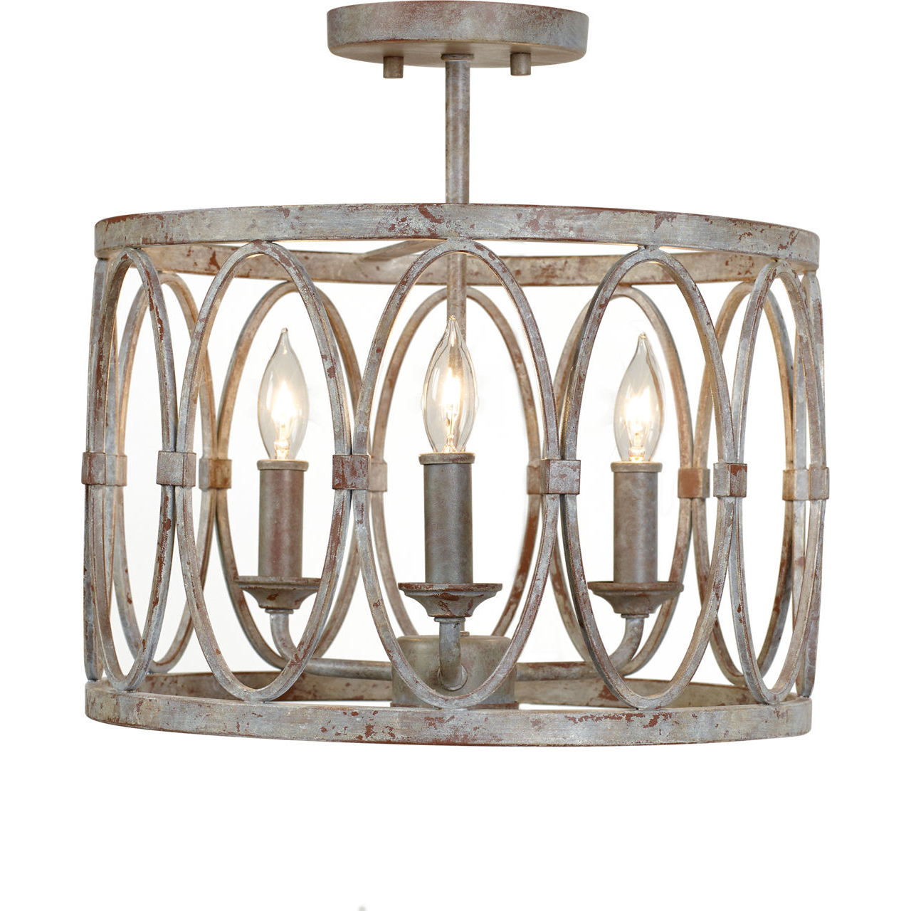 Sean Lavin Patrice 3 Light 14 inch Deep Abyss Semi-Flush Mount Ceiling Light