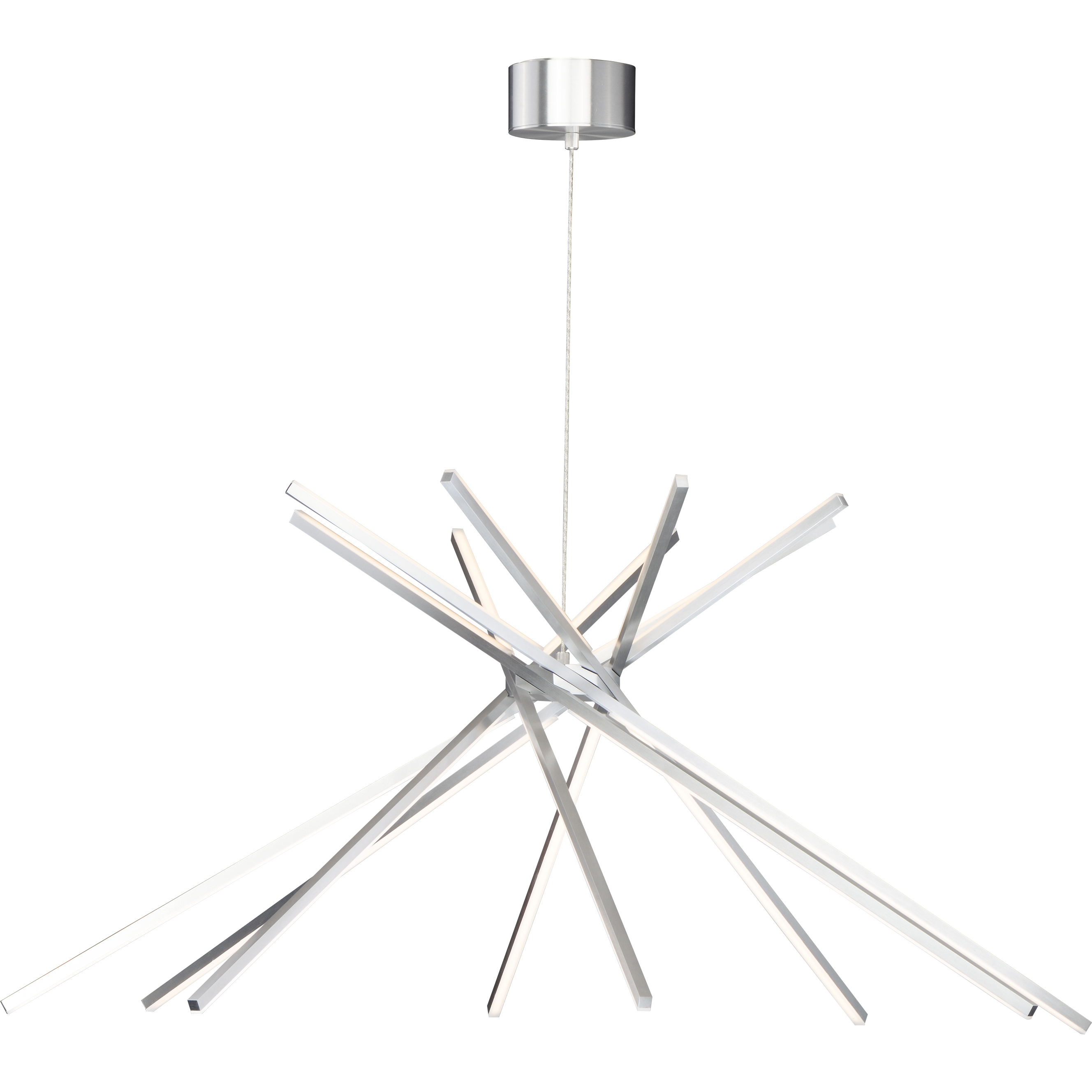 Alumilux Aster LED 44.5 inch Satin Aluminum Multi-Light Pendant Ceiling Light